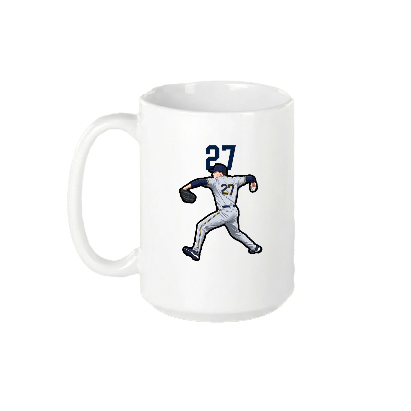 15oz Coffee Mug — Number Top in White