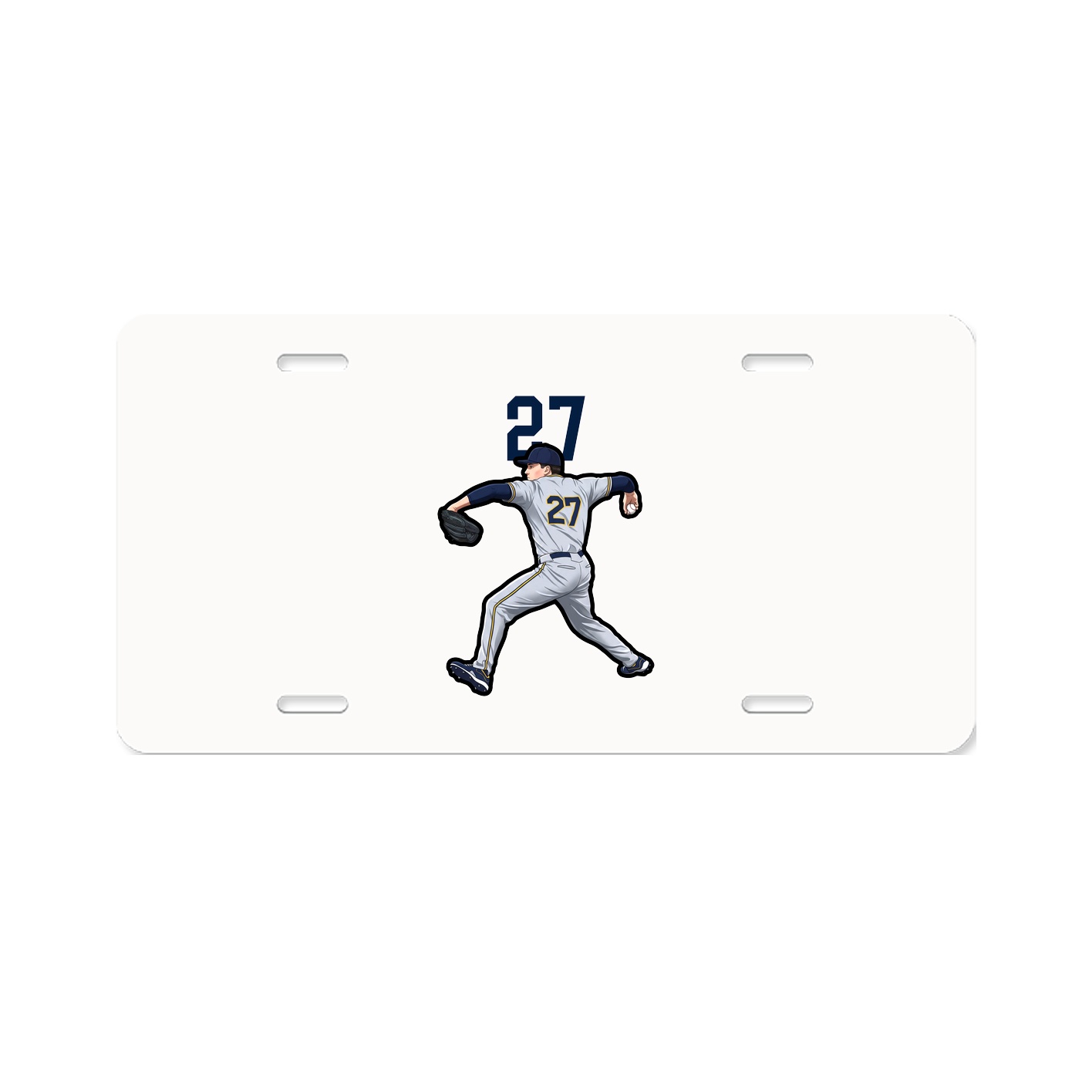 License Plate — Number Top in Classic
