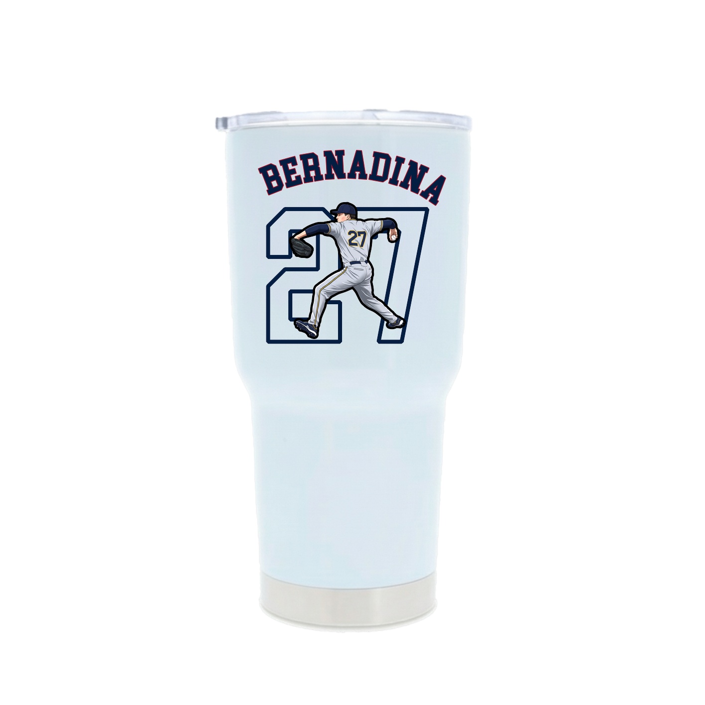 30oz Stainless Steel Tumbler — Shirsey Arch in White