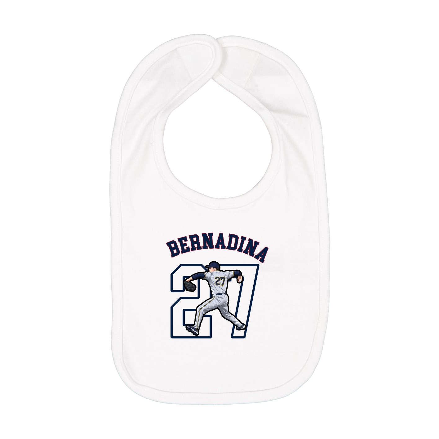 Infant Bib — Shirsey Arch in White