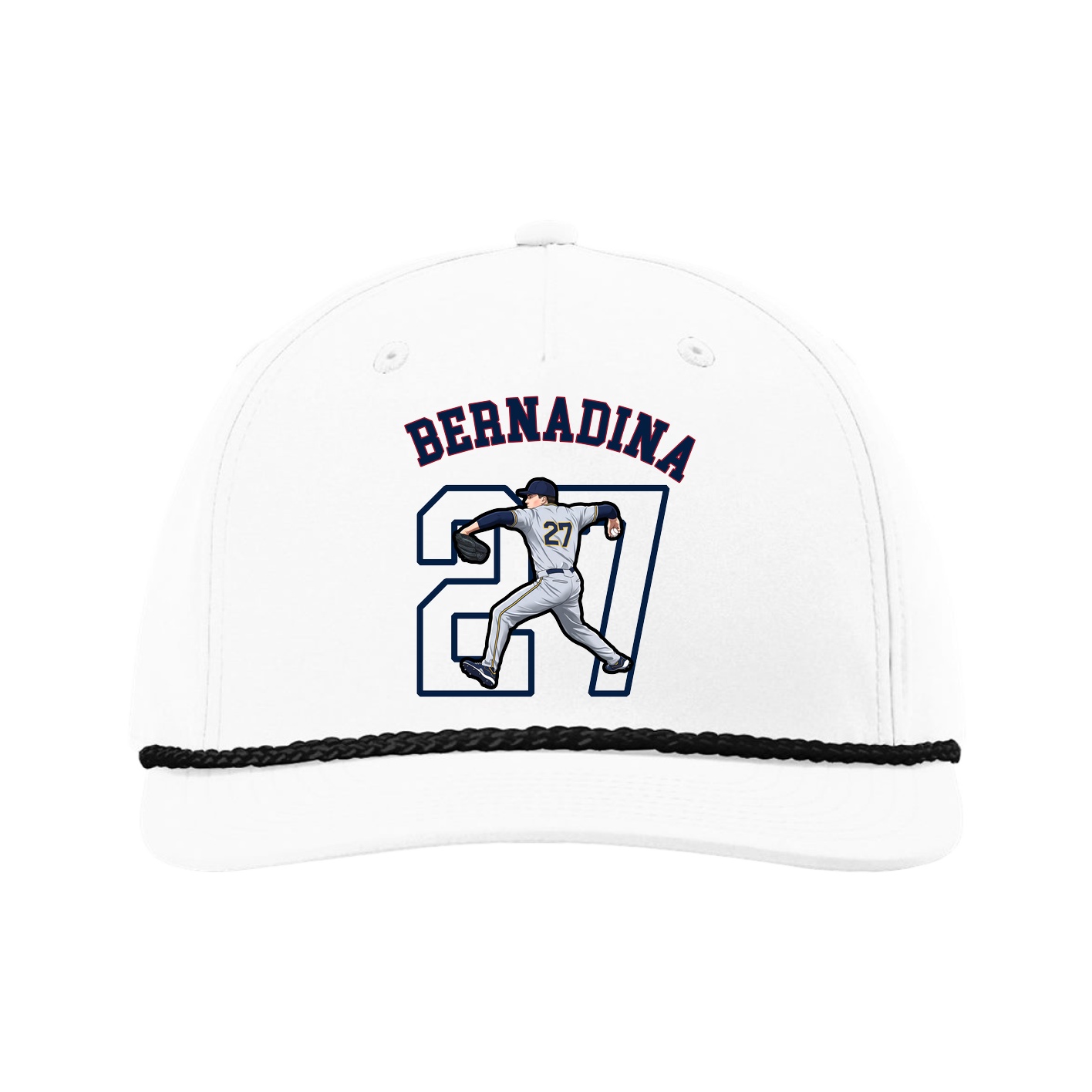Five-Panel Classic Rope Cap — Shirsey Arch in White