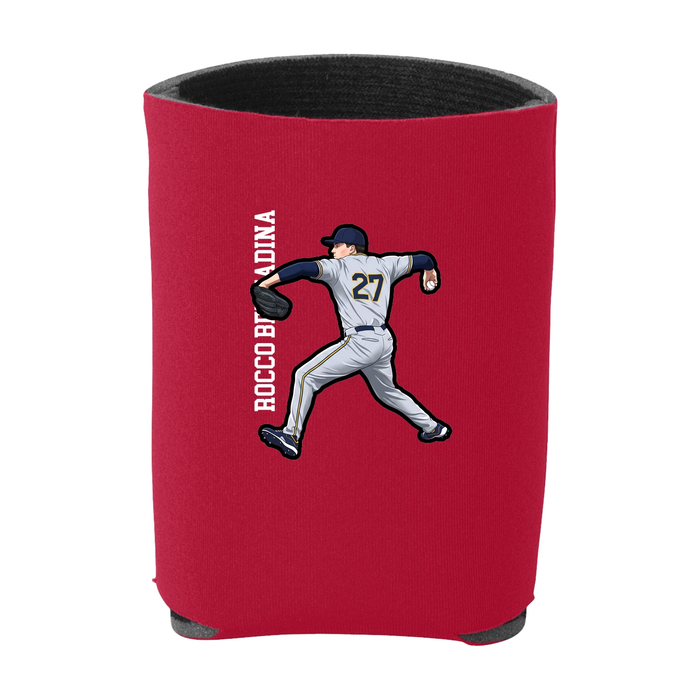 Can Holder — Name Vertical in Red