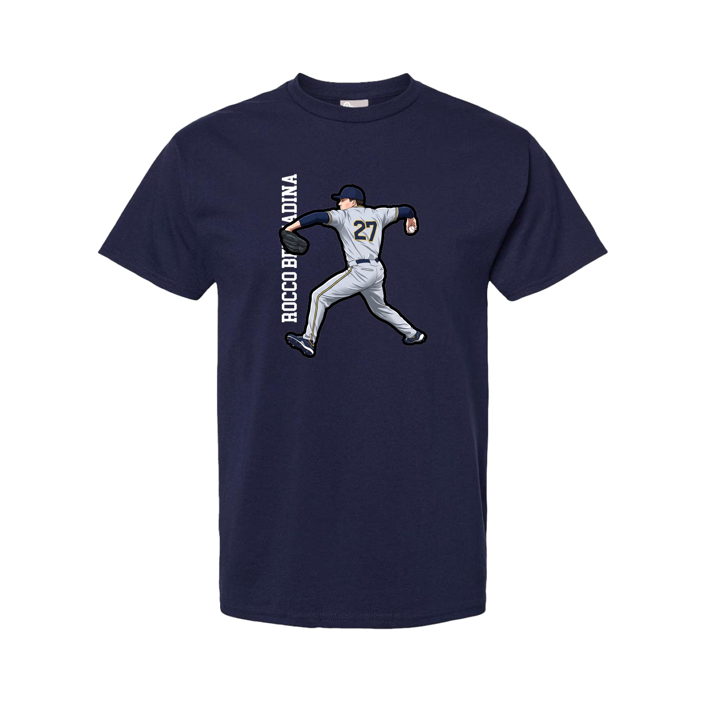 Youth Tee — Name Vertical in Navy
