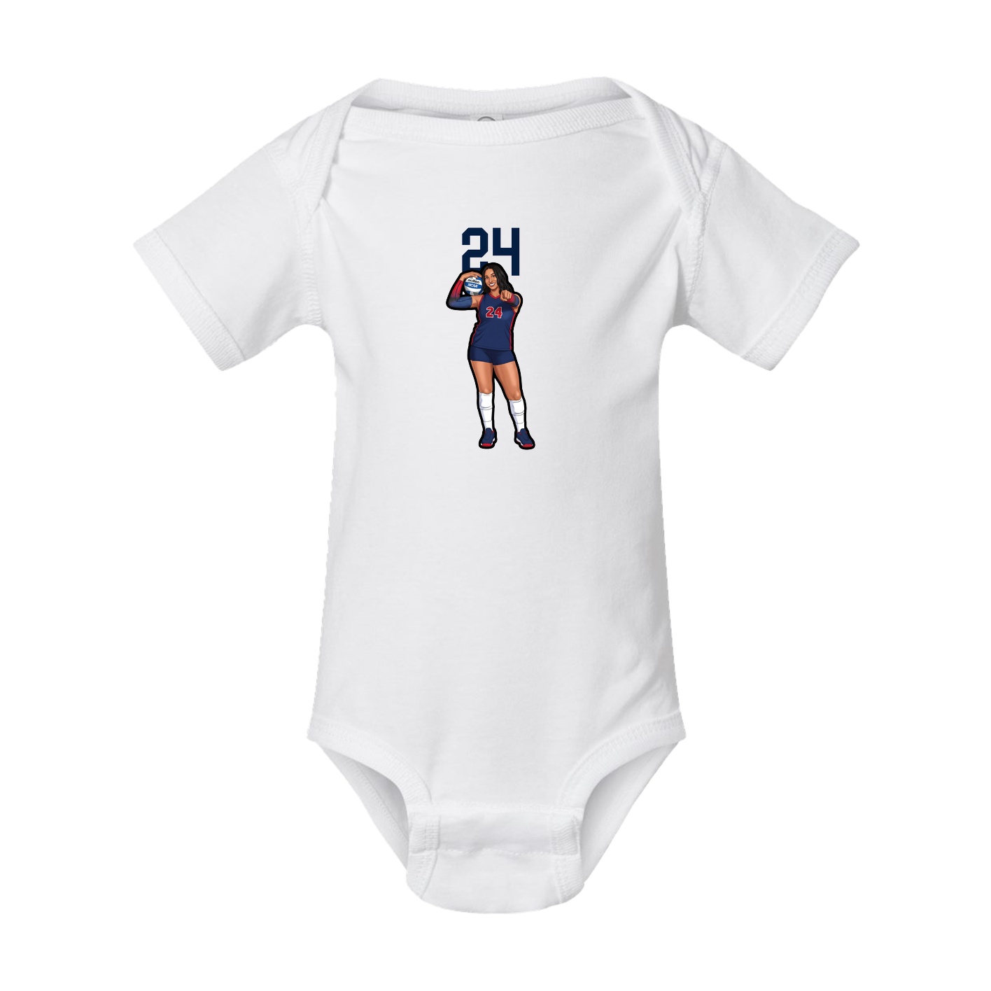 Baby Onesie — Number Top in White