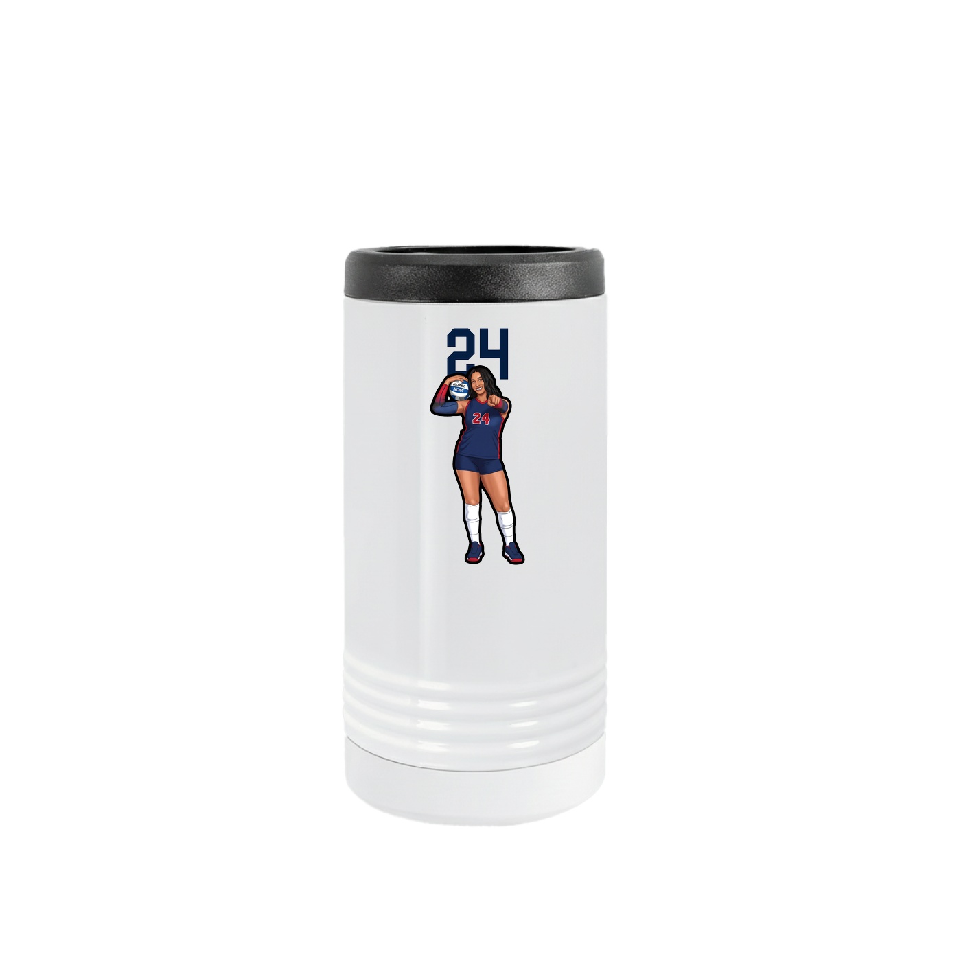 Slim Beverage Holder — Number Top in White