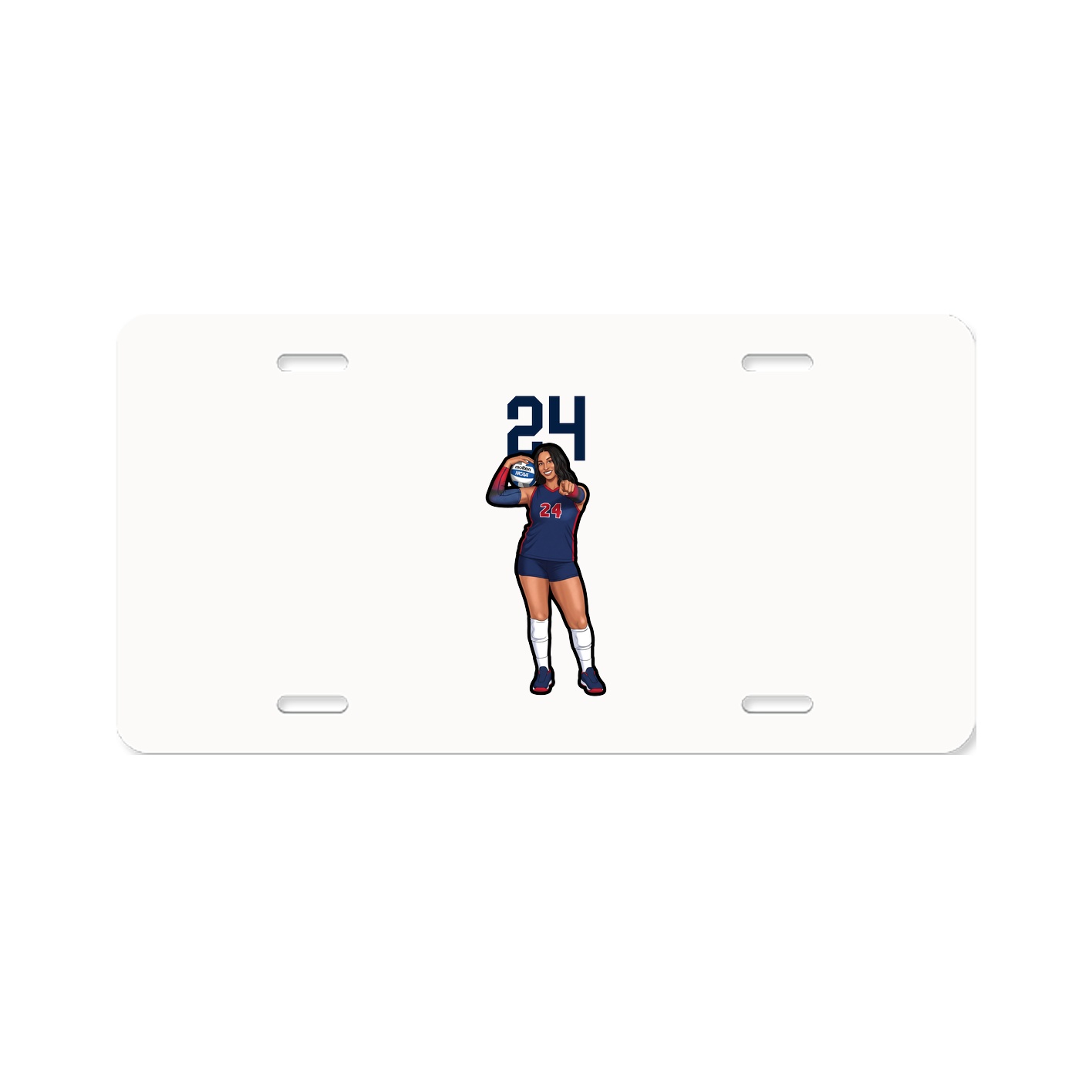 License Plate — Number Top in Classic