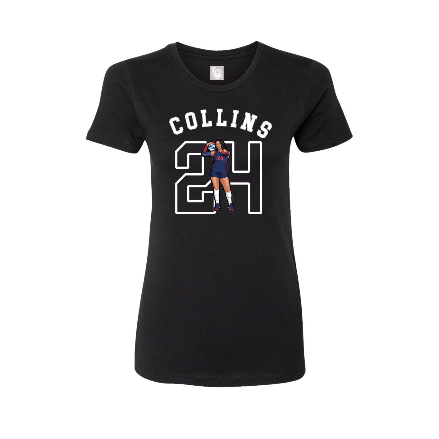 Fitted Women's Tee — Shirsey Arch in Black