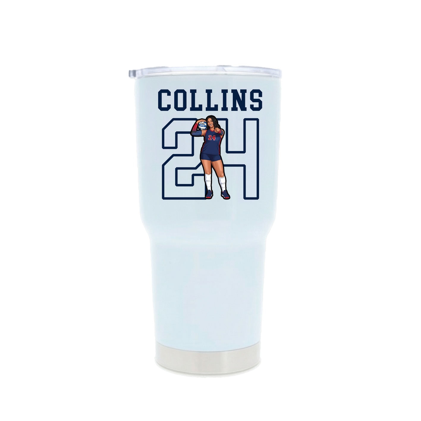 30oz Stainless Steel Tumbler — Shirsey in White