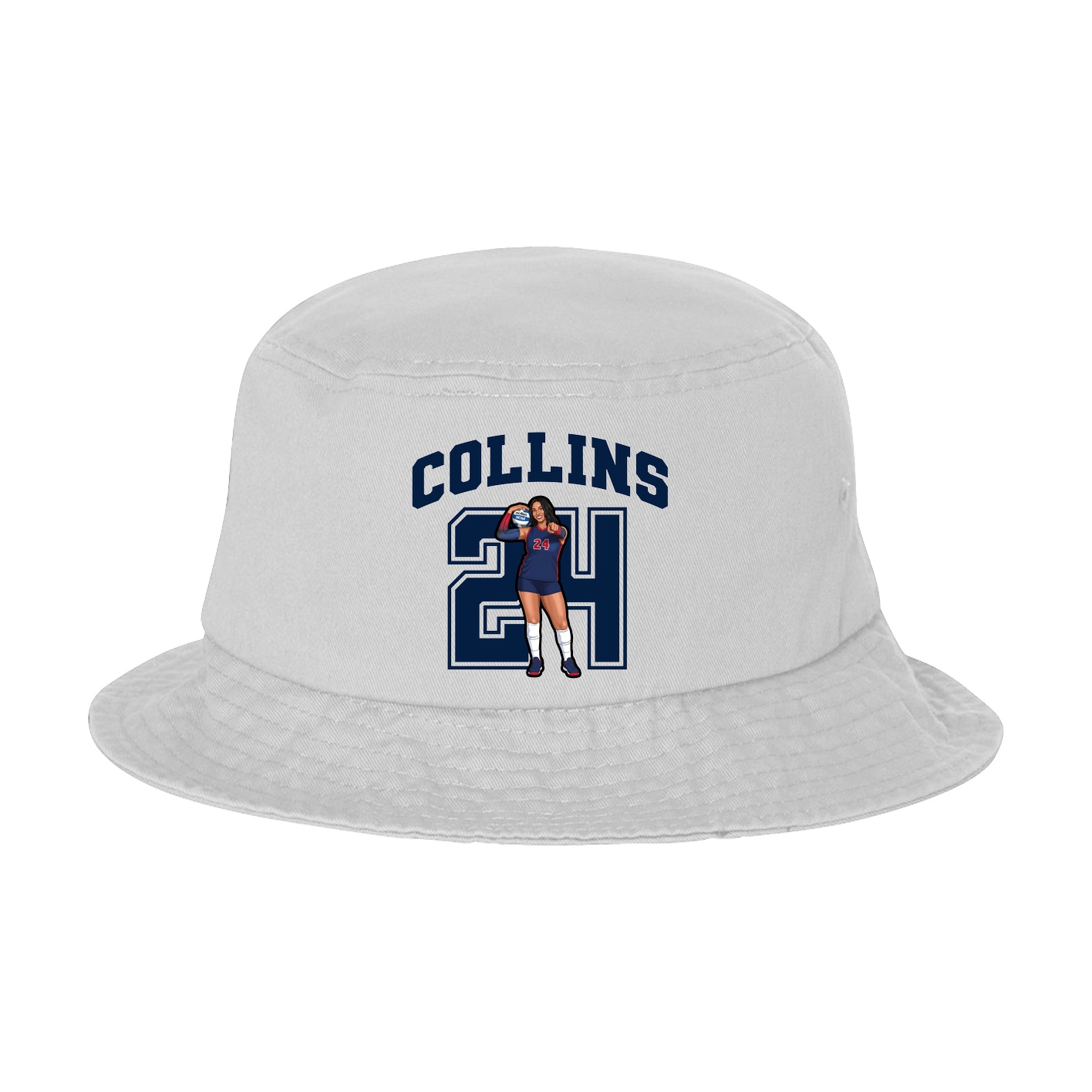 Bucket Cap — Number in White