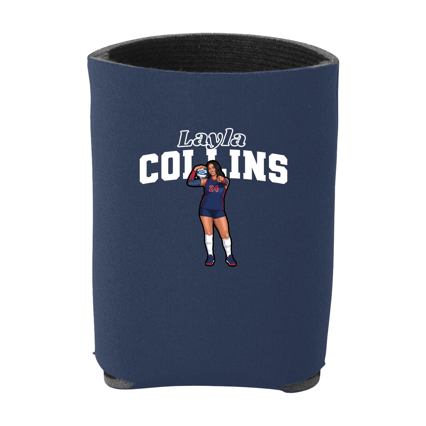 Can Holder — Name Arch in Navy
