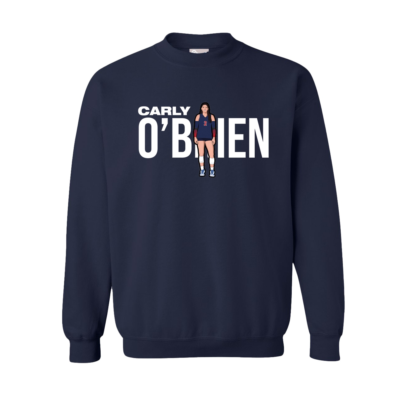 Fleece Crew — Player Name in Navy