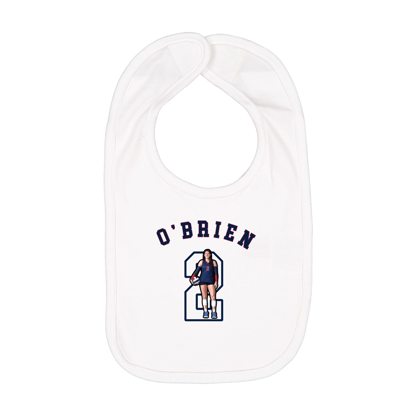 Infant Bib — Shirsey Arch in White