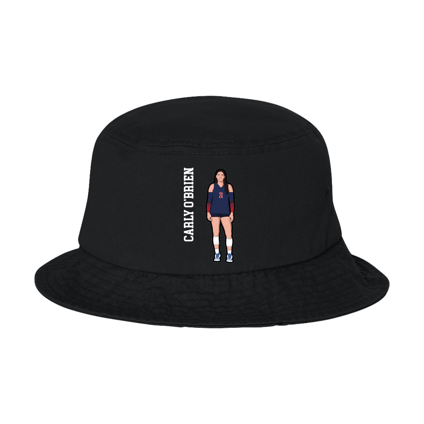 Bucket Cap — Name Vertical in Black