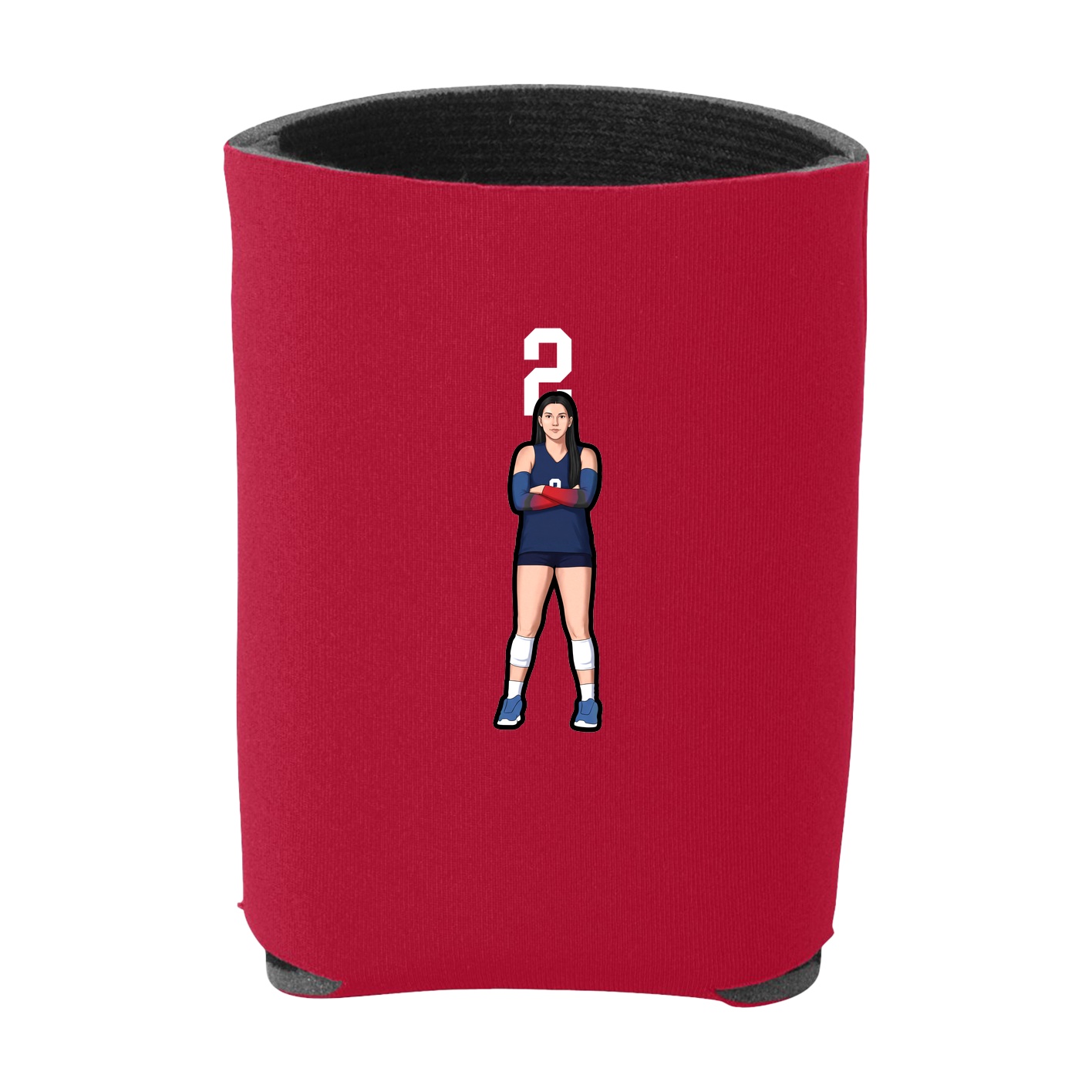 Can Holder — Number Top in Red