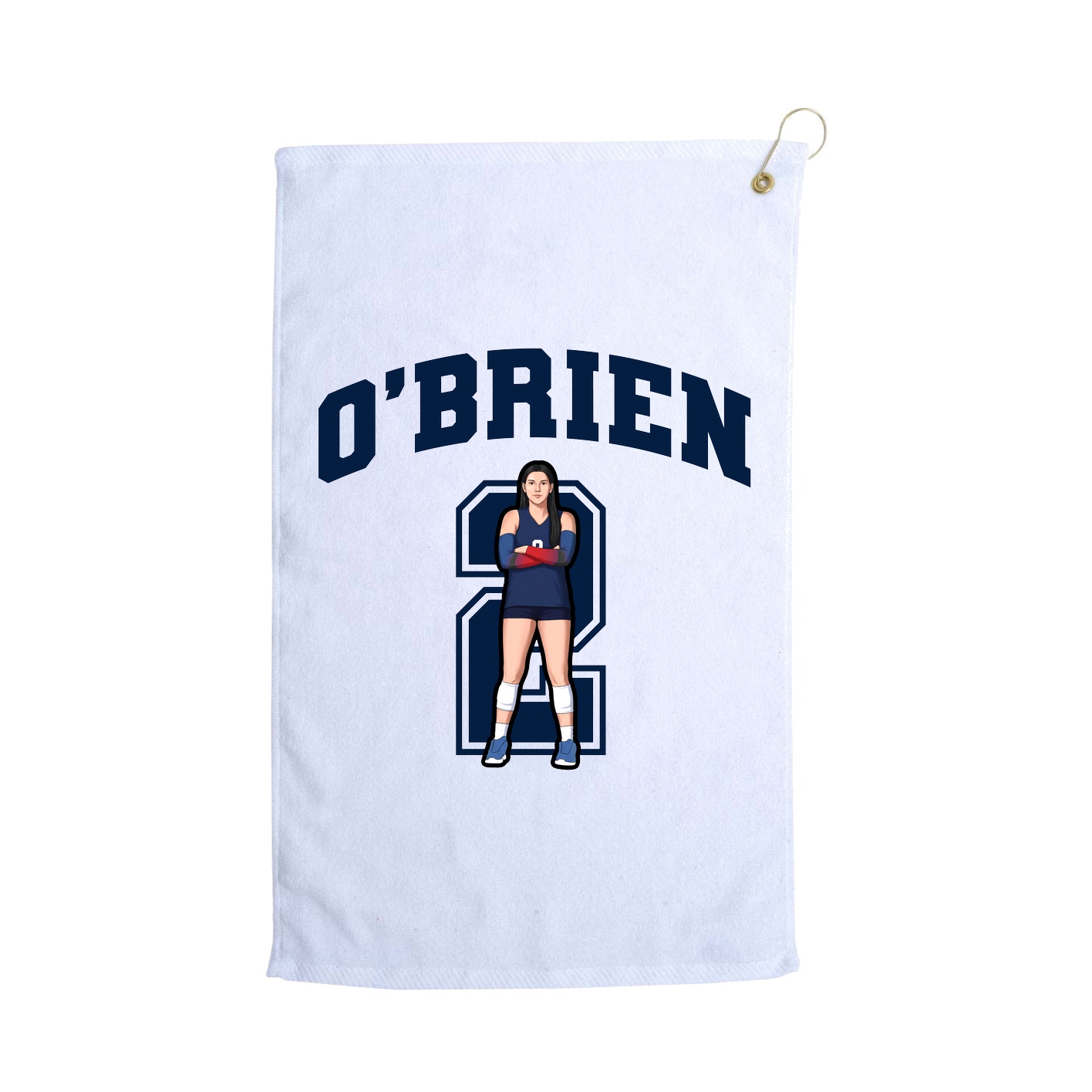Golf Towel — Number in White