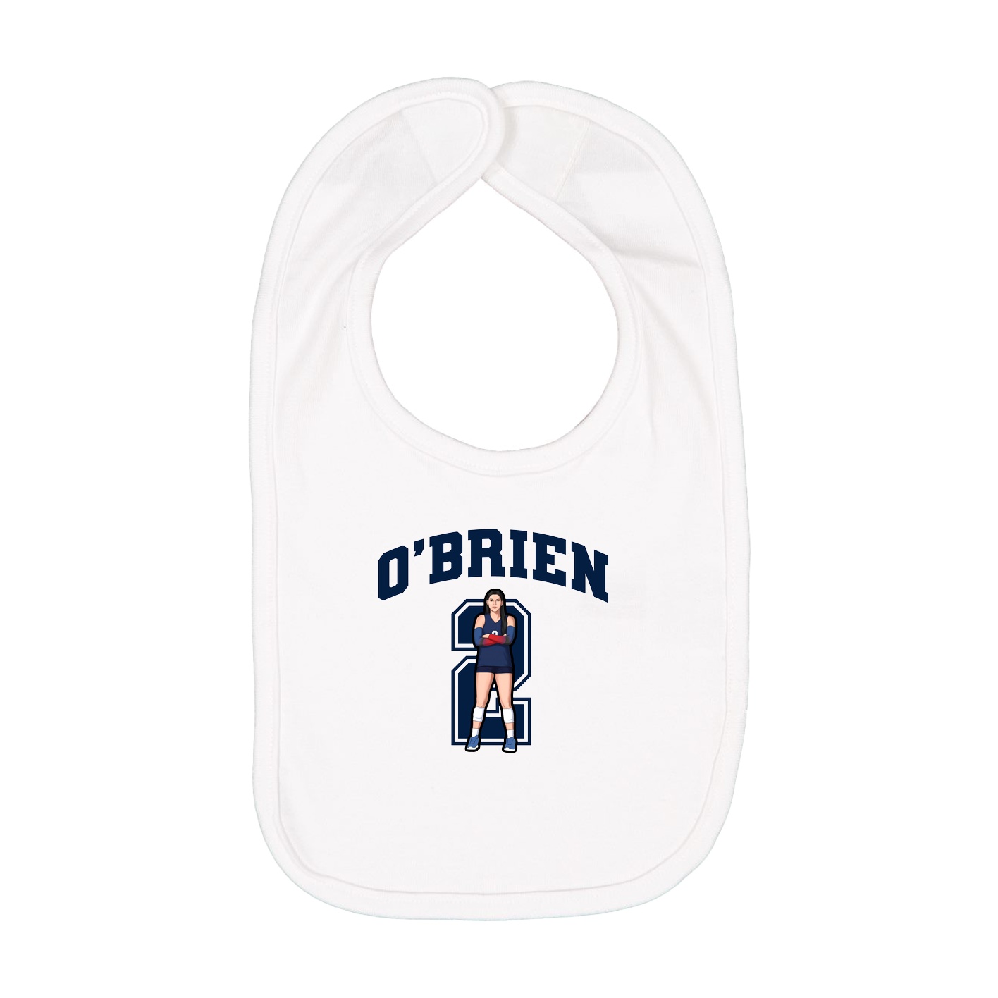 Infant Bib — Number in White