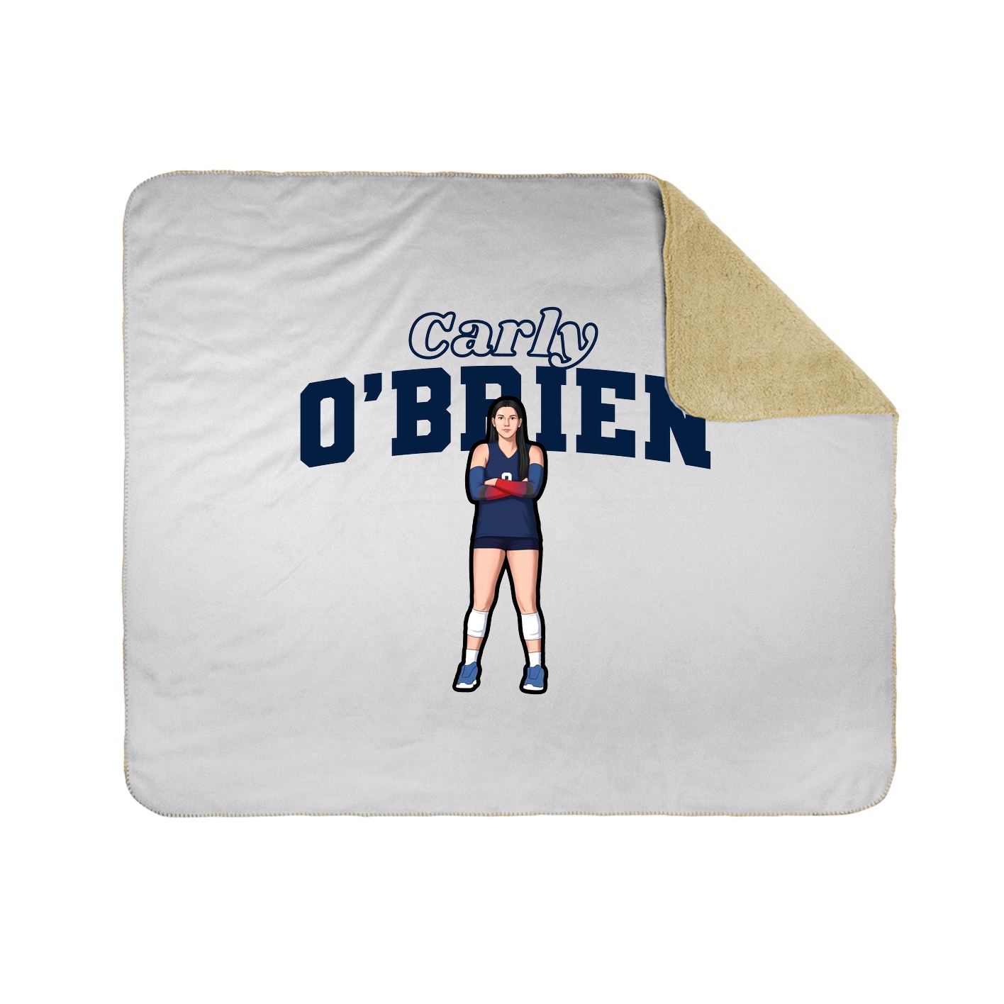 Throw Blanket — Name Arch in White