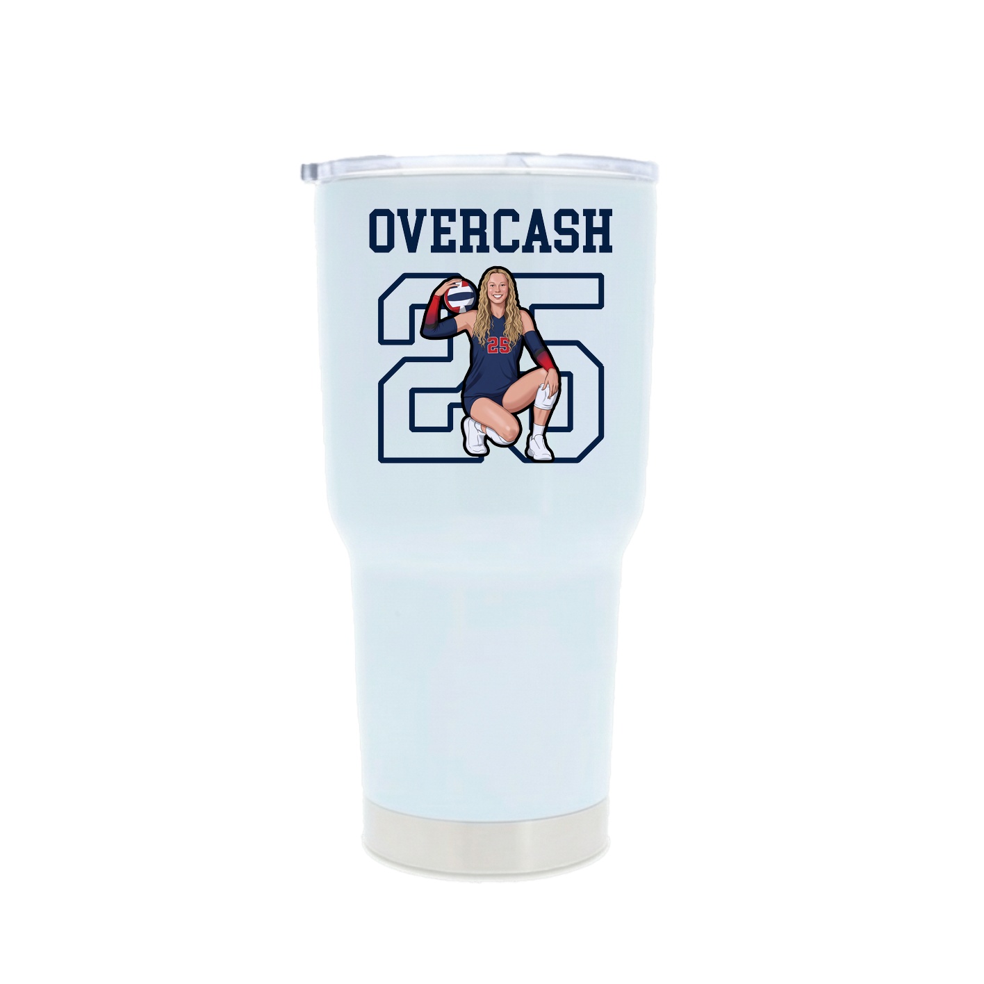 30oz Stainless Steel Tumbler — Shirsey in White