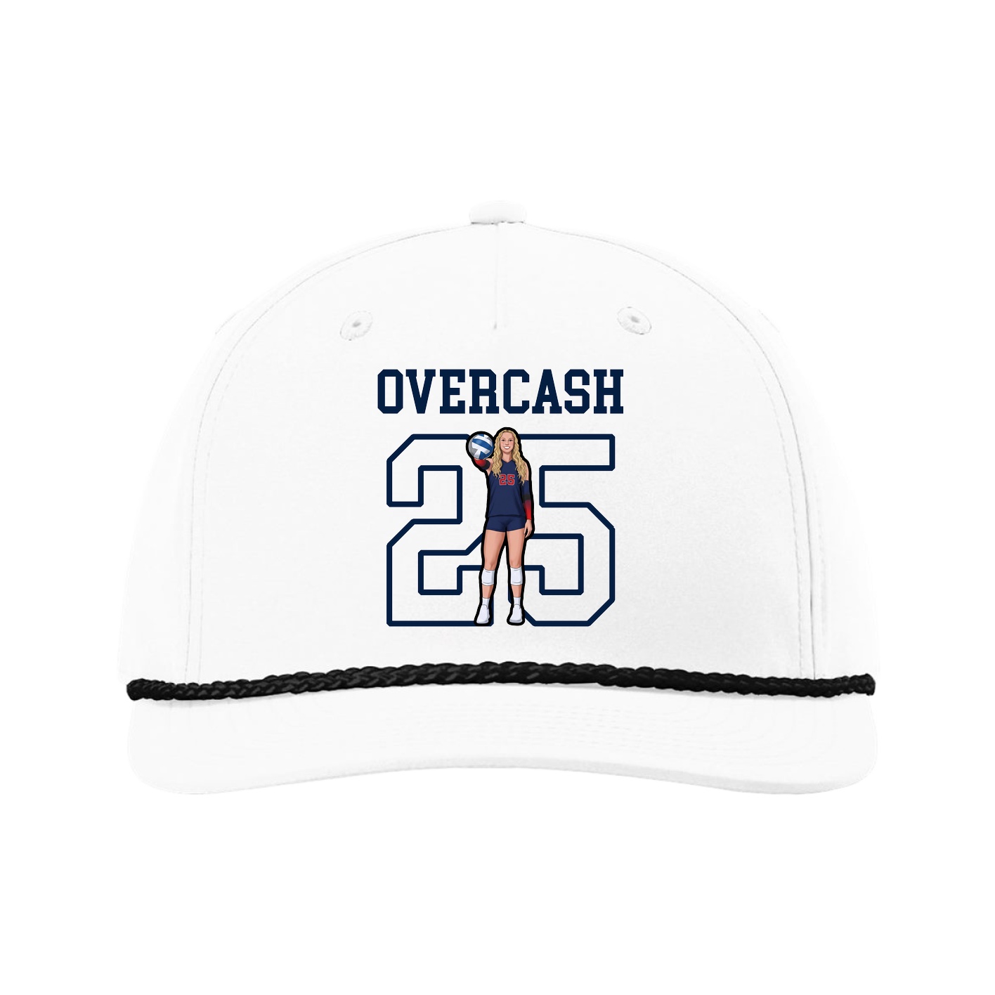 Five-Panel Classic Rope Cap — Shirsey in White