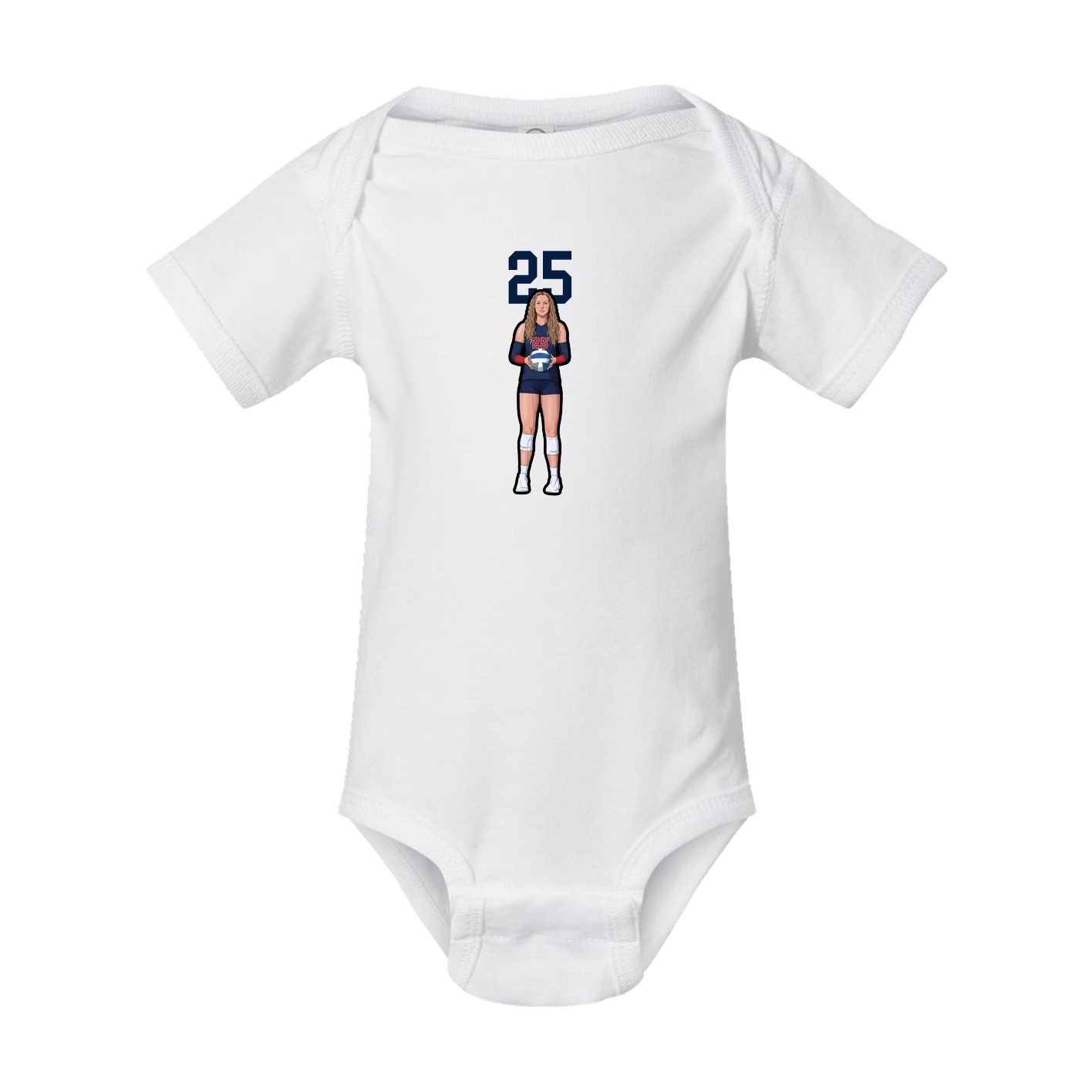 Baby Onesie — Number Top in White