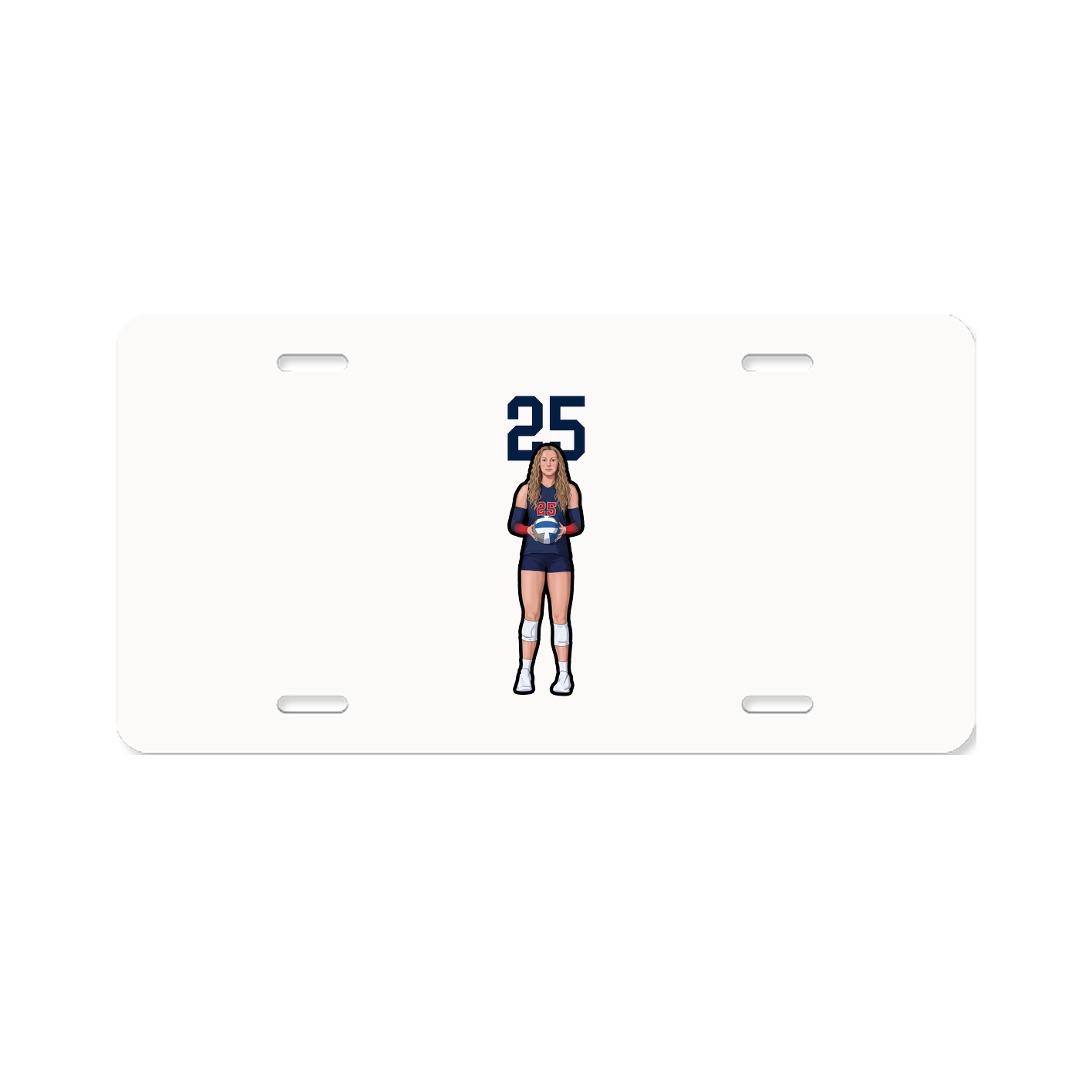 License Plate — Number Top in Classic
