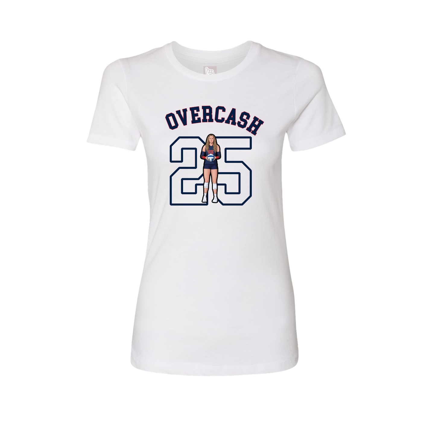 Fitted Women's Tee — Shirsey Arch in White