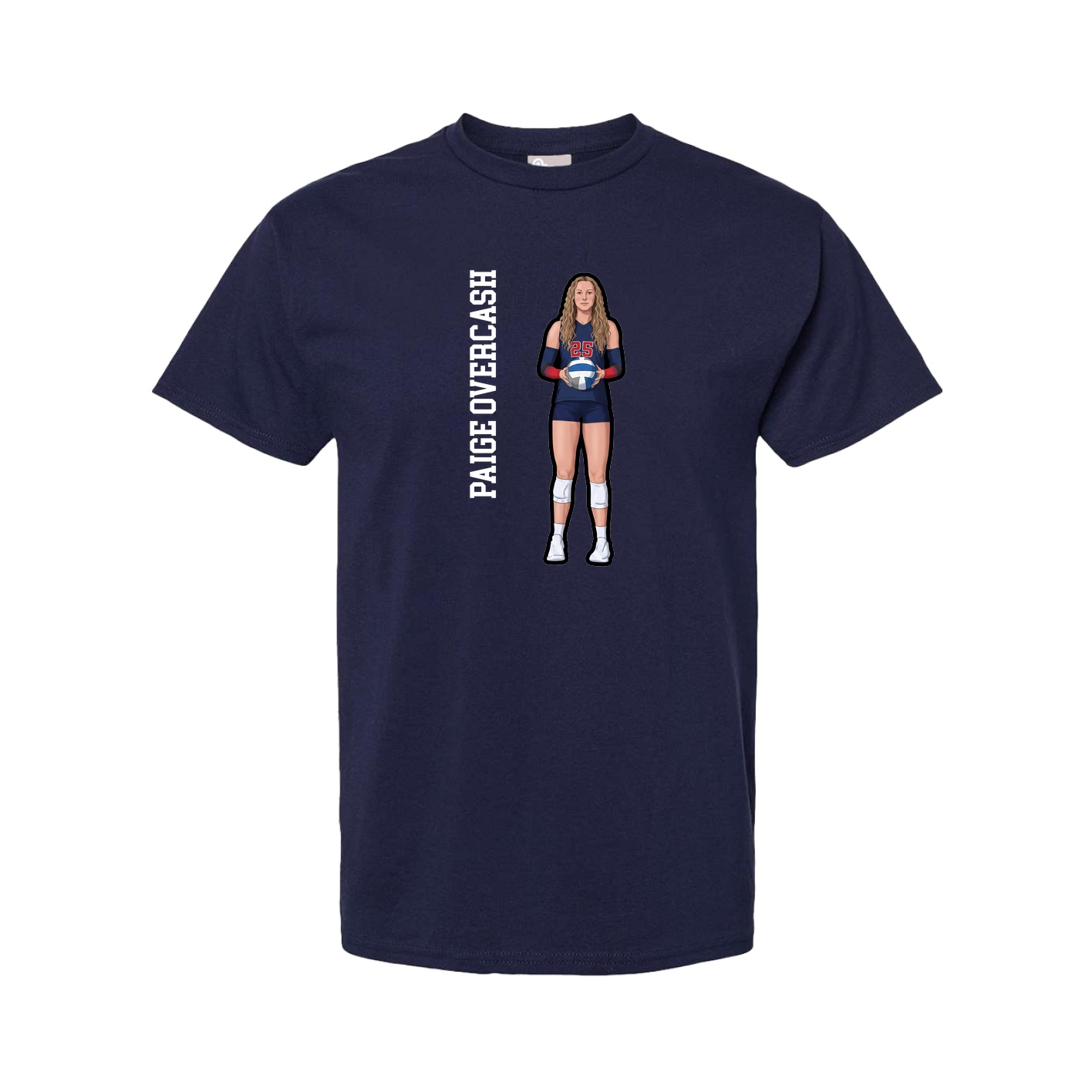 Tee — Name Vertical in Navy