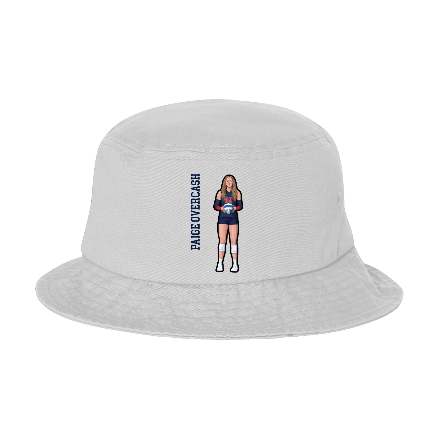 Bucket Cap — Name Vertical in White