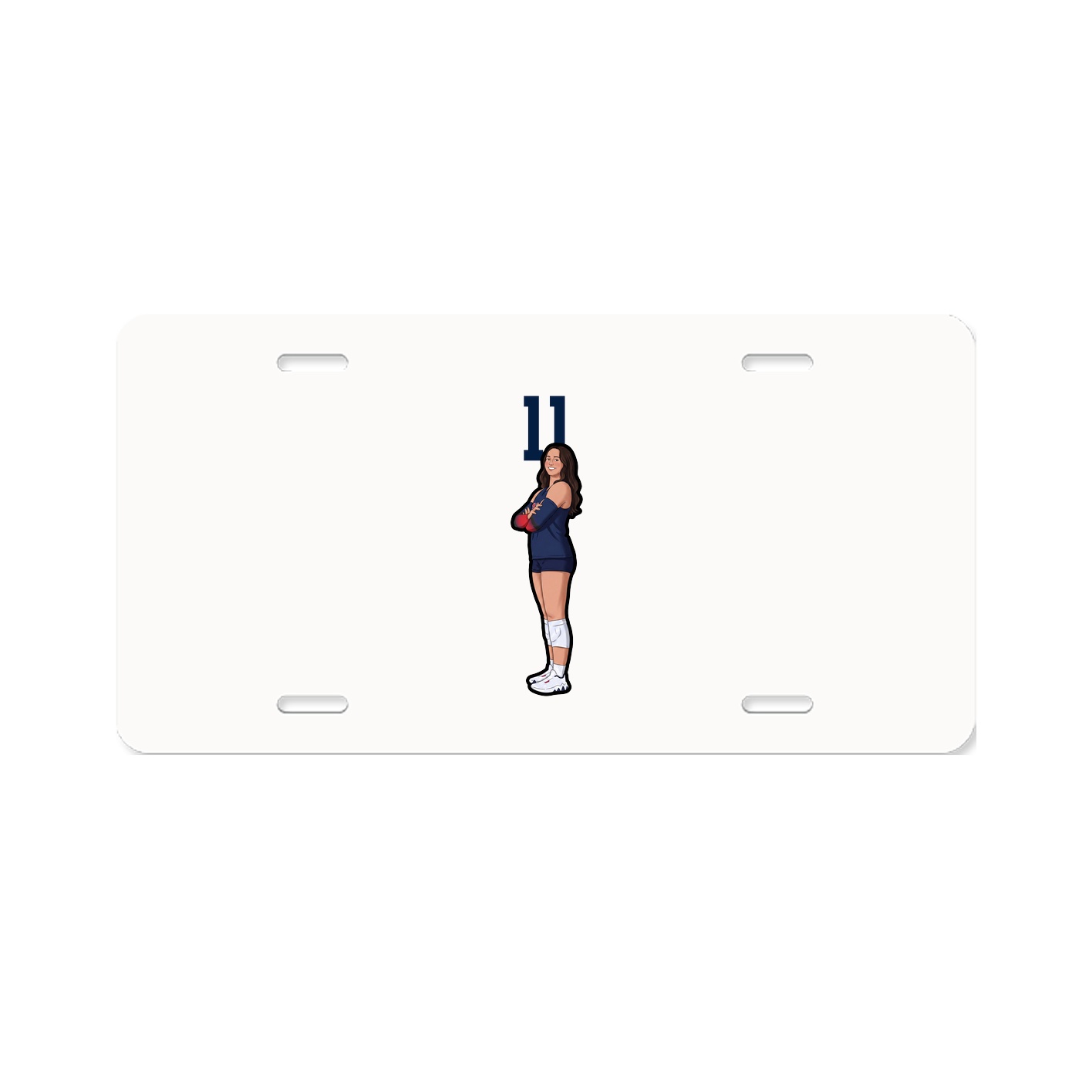 License Plate — Number Top in Classic