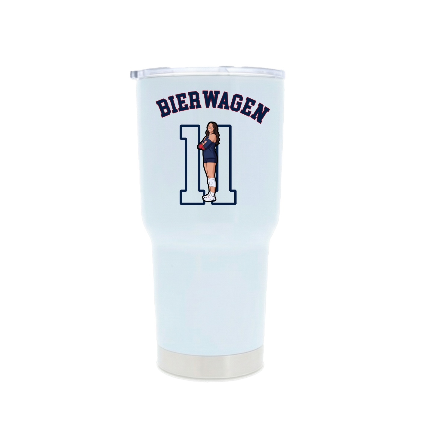 30oz Stainless Steel Tumbler — Shirsey Arch in White
