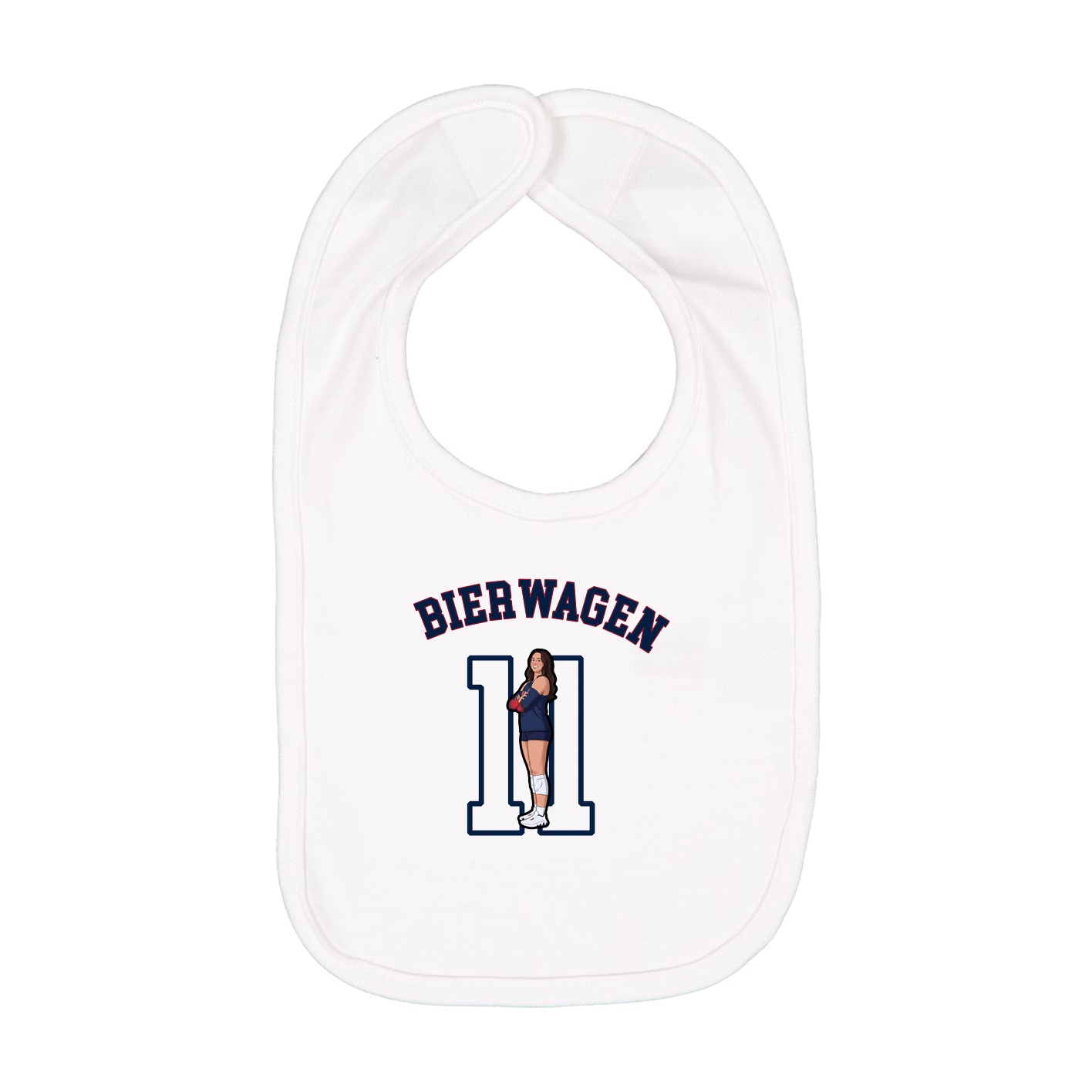 Infant Bib — Shirsey Arch in White