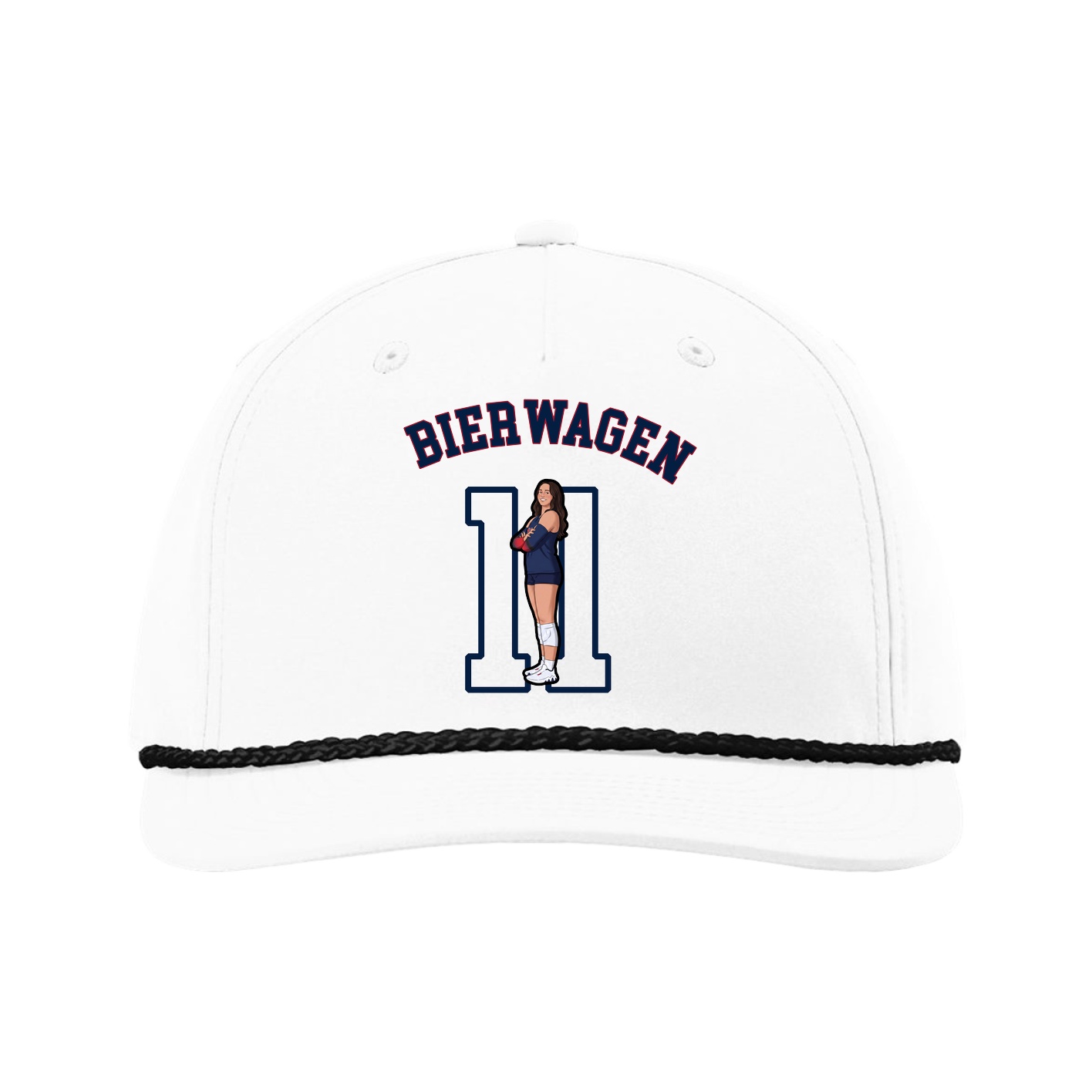 Five-Panel Classic Rope Cap — Shirsey Arch in White