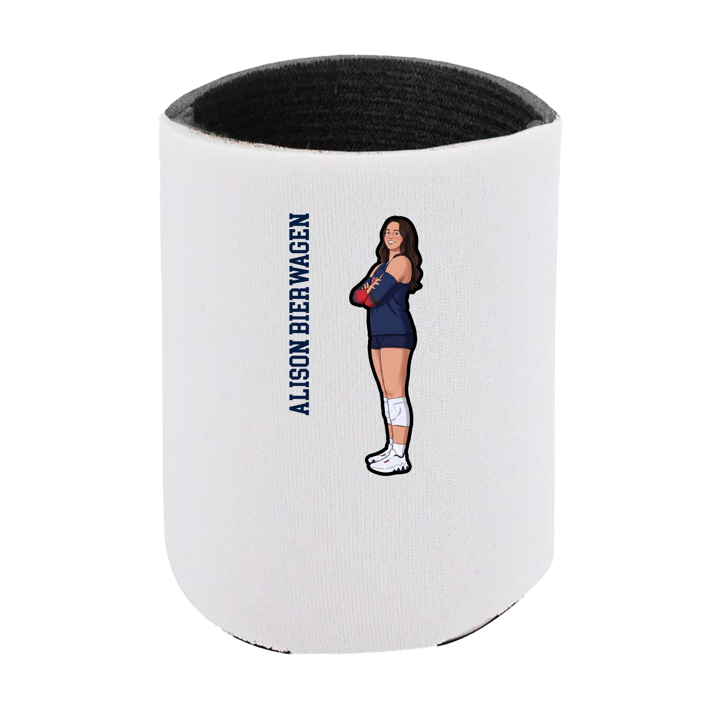 Can Holder — Name Vertical in White