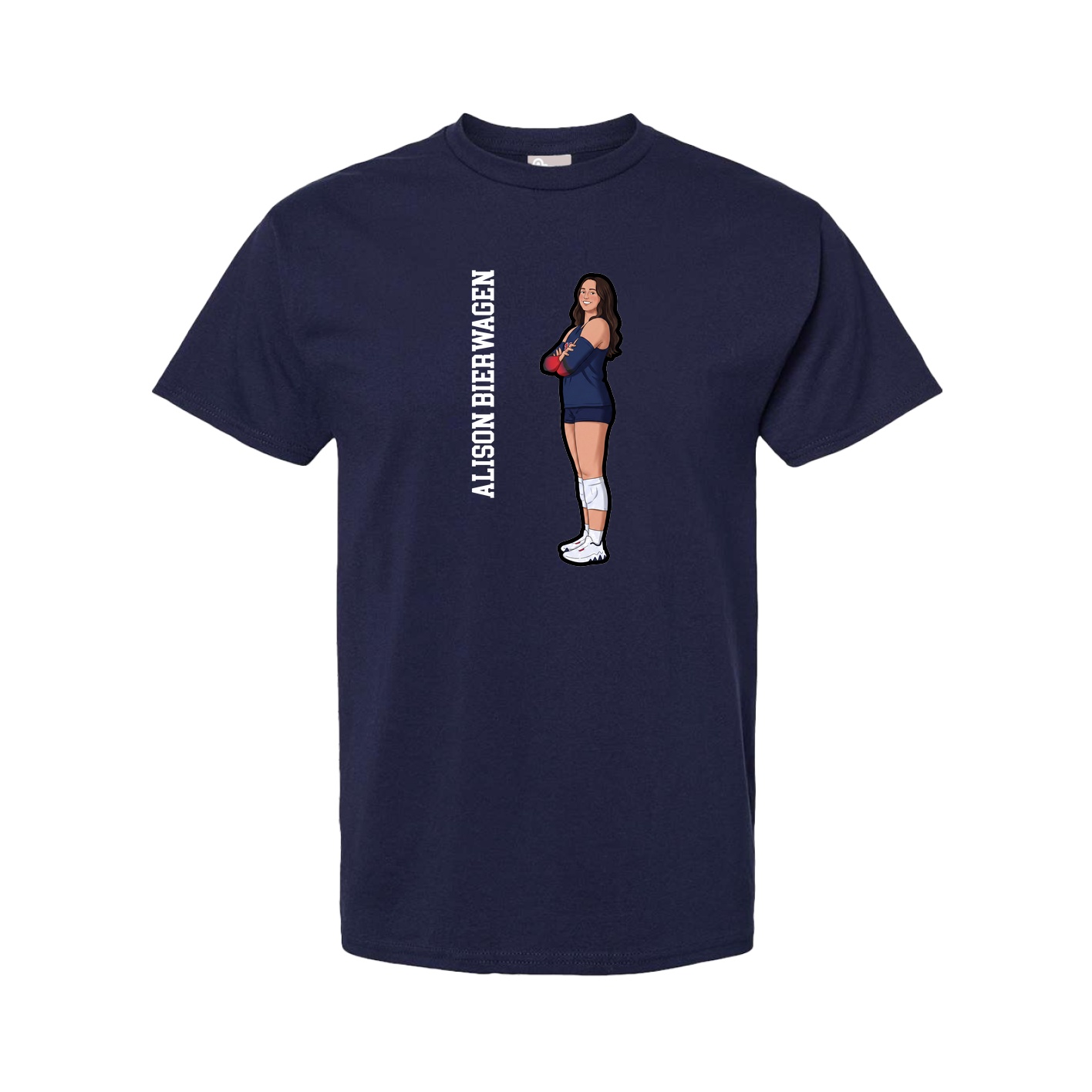 Youth Tee — Name Vertical in Navy