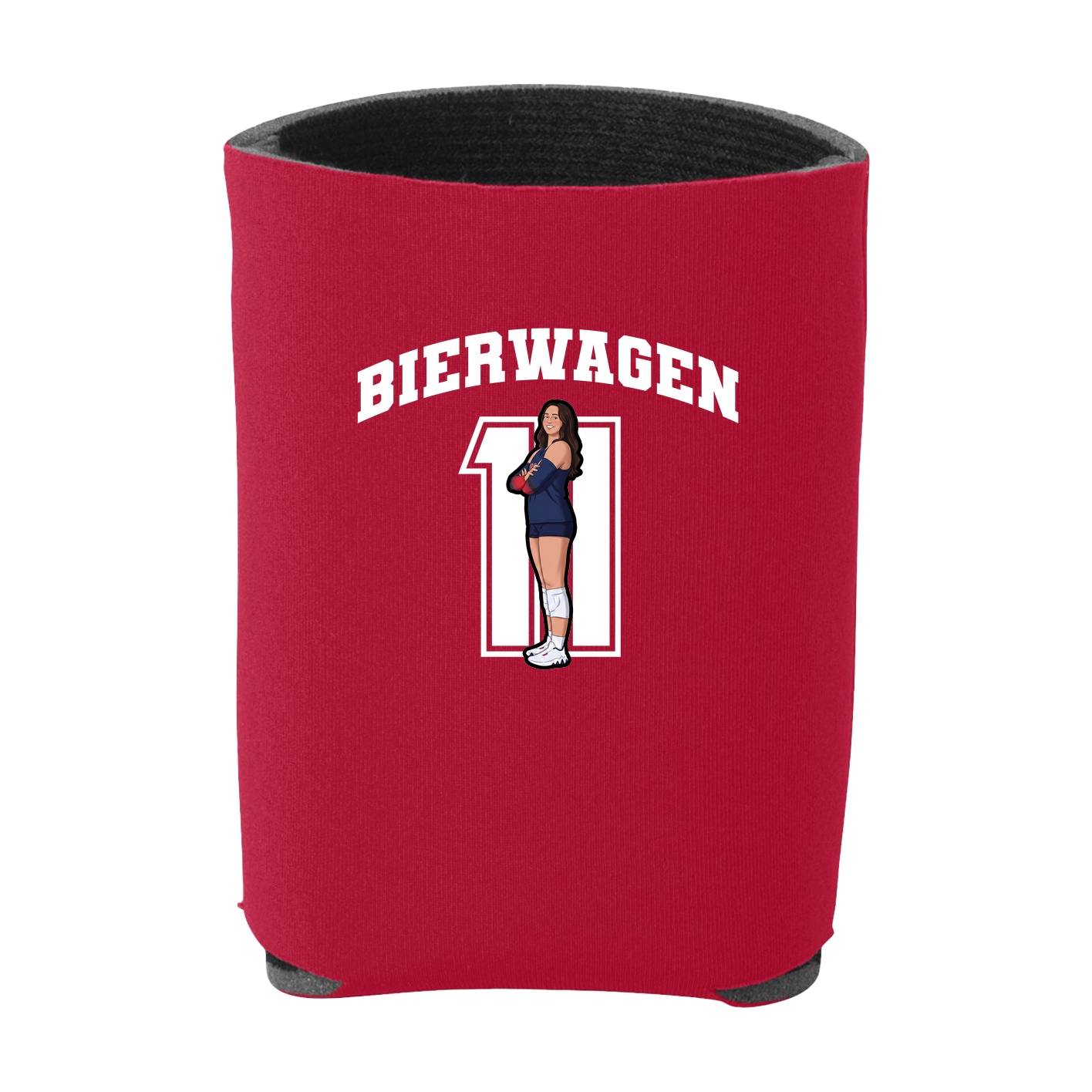 Can Holder — Number in Red