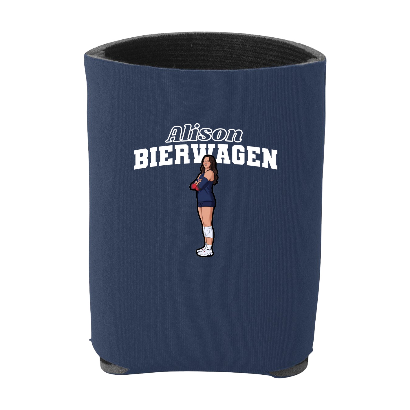 Can Holder — Name Arch in Navy