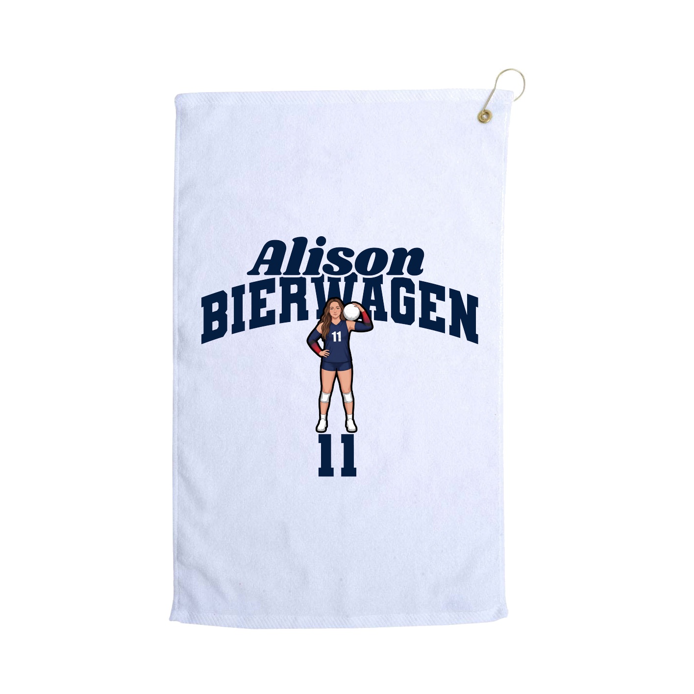Golf Towel — Signature Arch in White