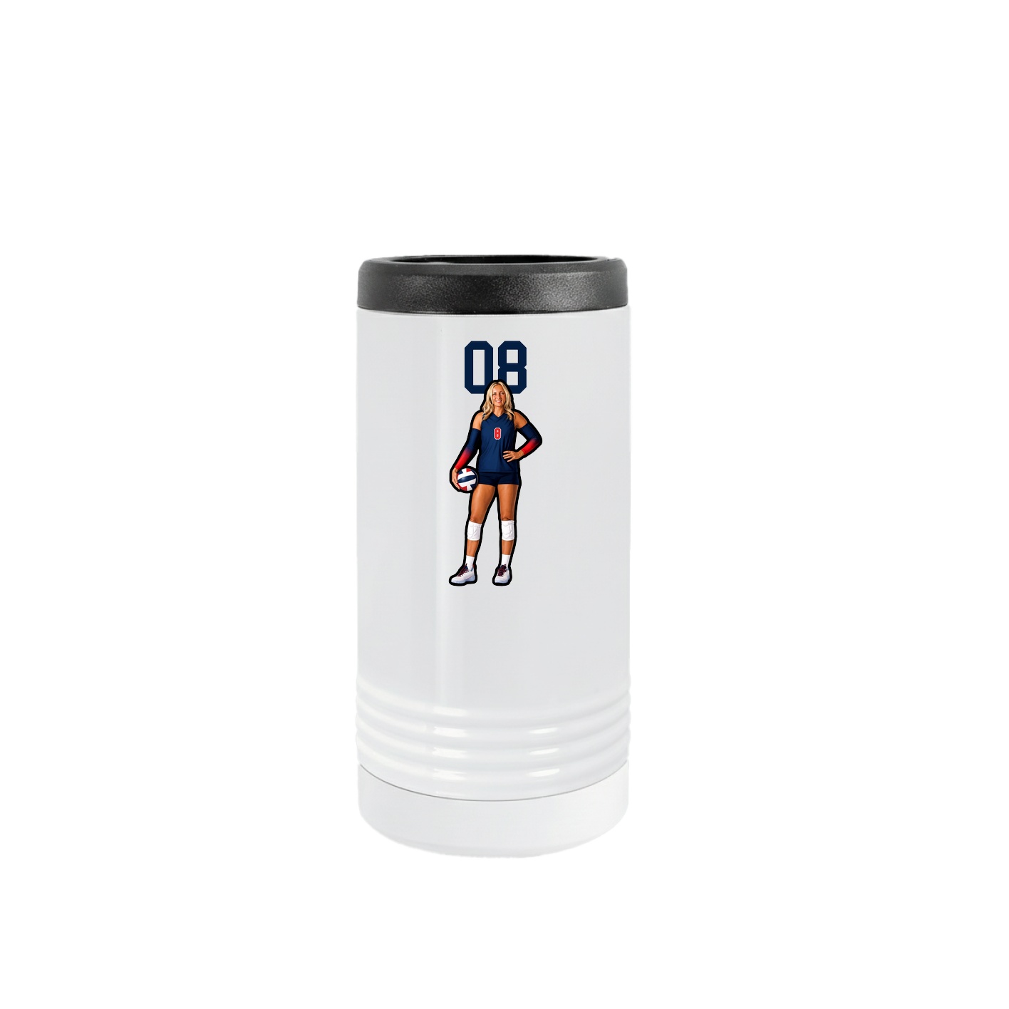 Slim Beverage Holder — Number Top in White