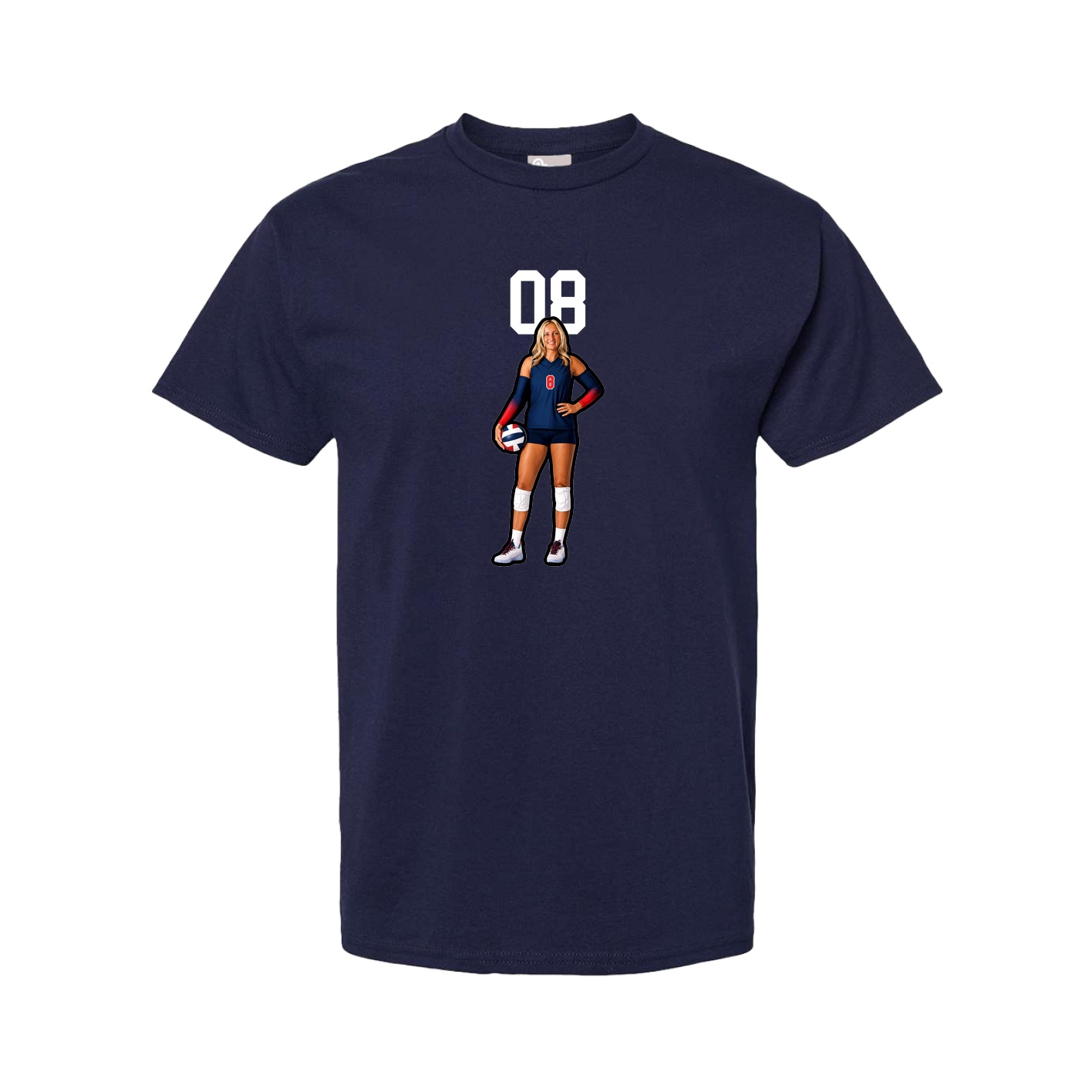 Tee — Number Top in Navy