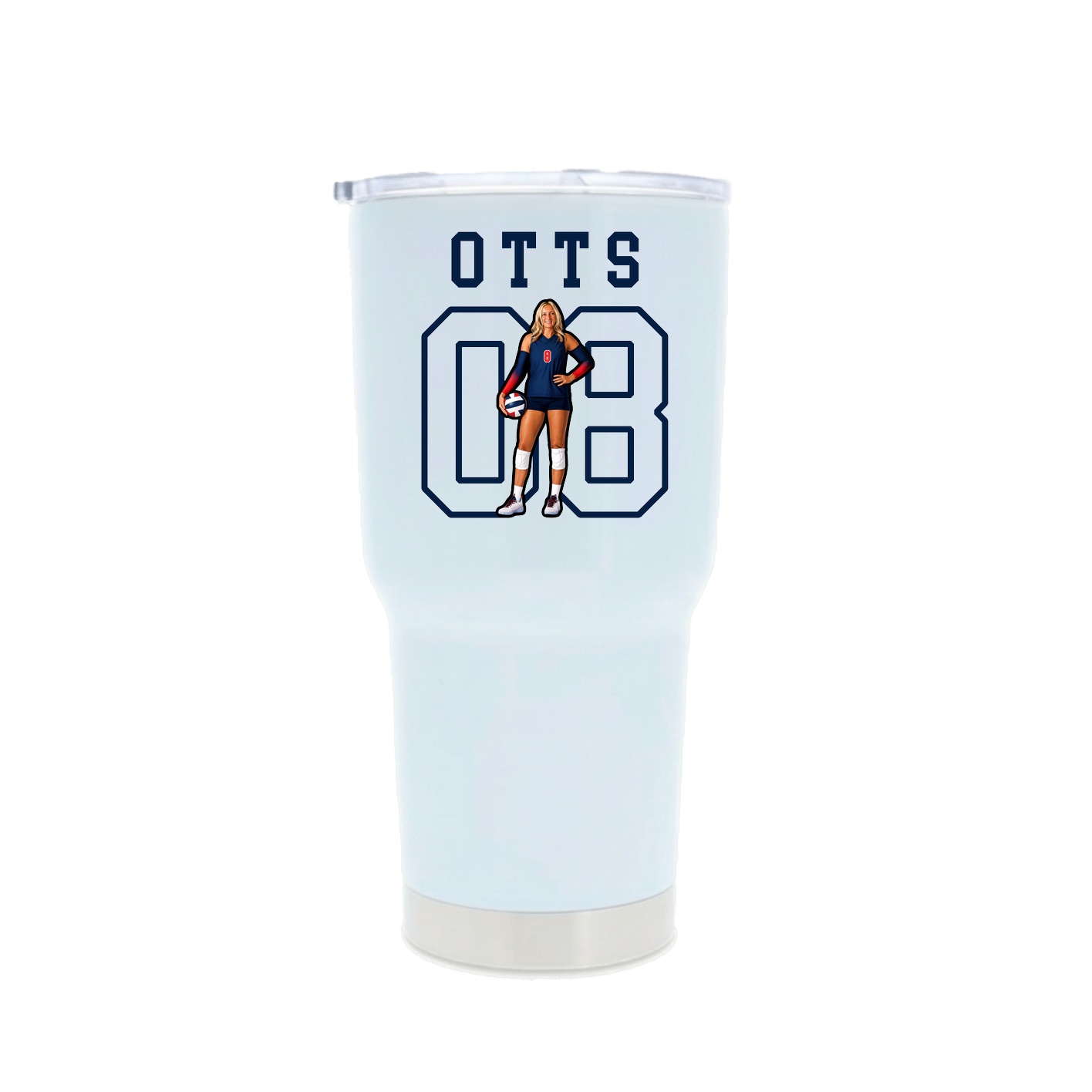 30oz Stainless Steel Tumbler — Shirsey in White