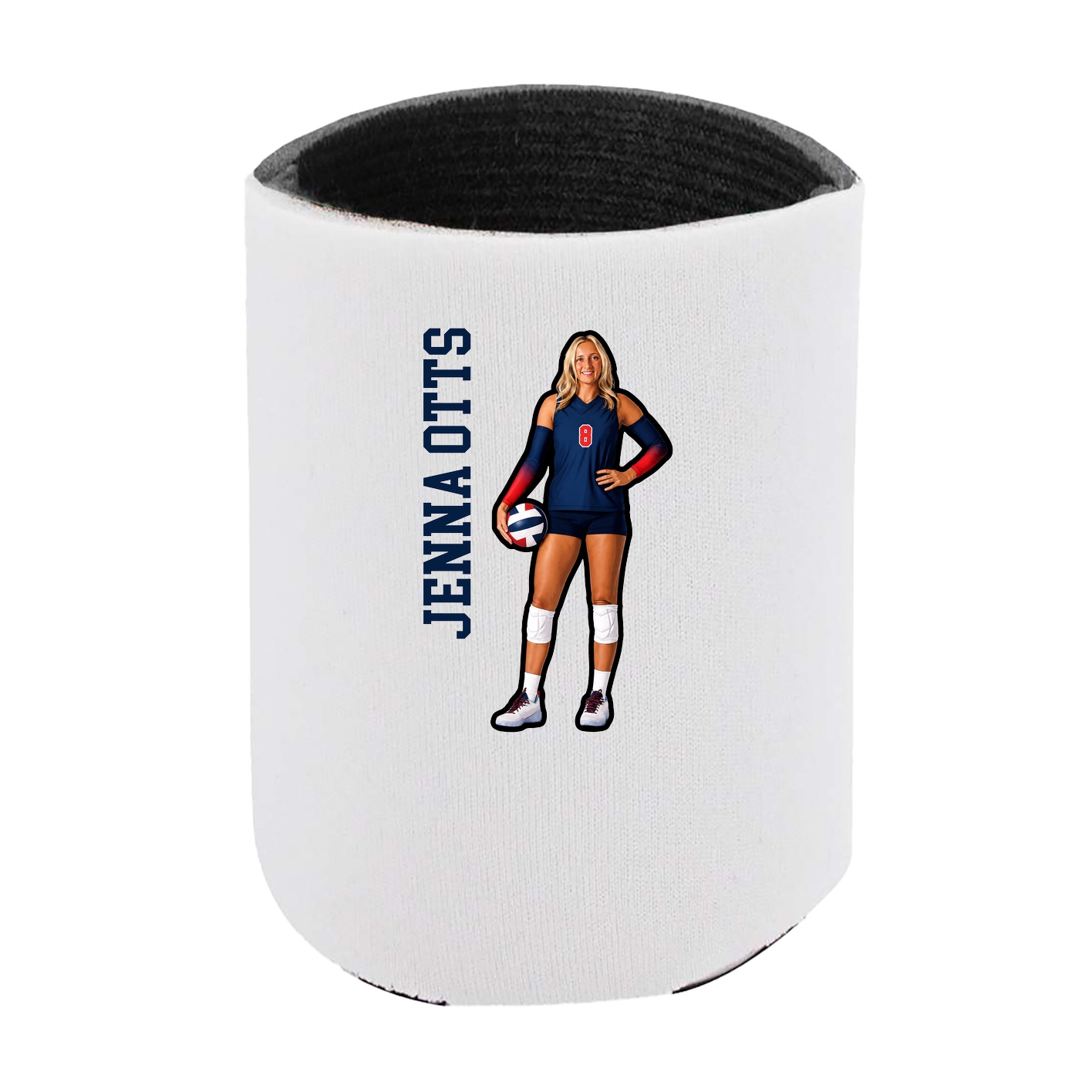 Can Holder — Name Vertical in White