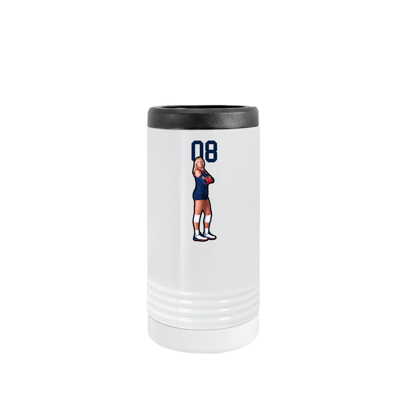 Slim Beverage Holder — Number Top in White