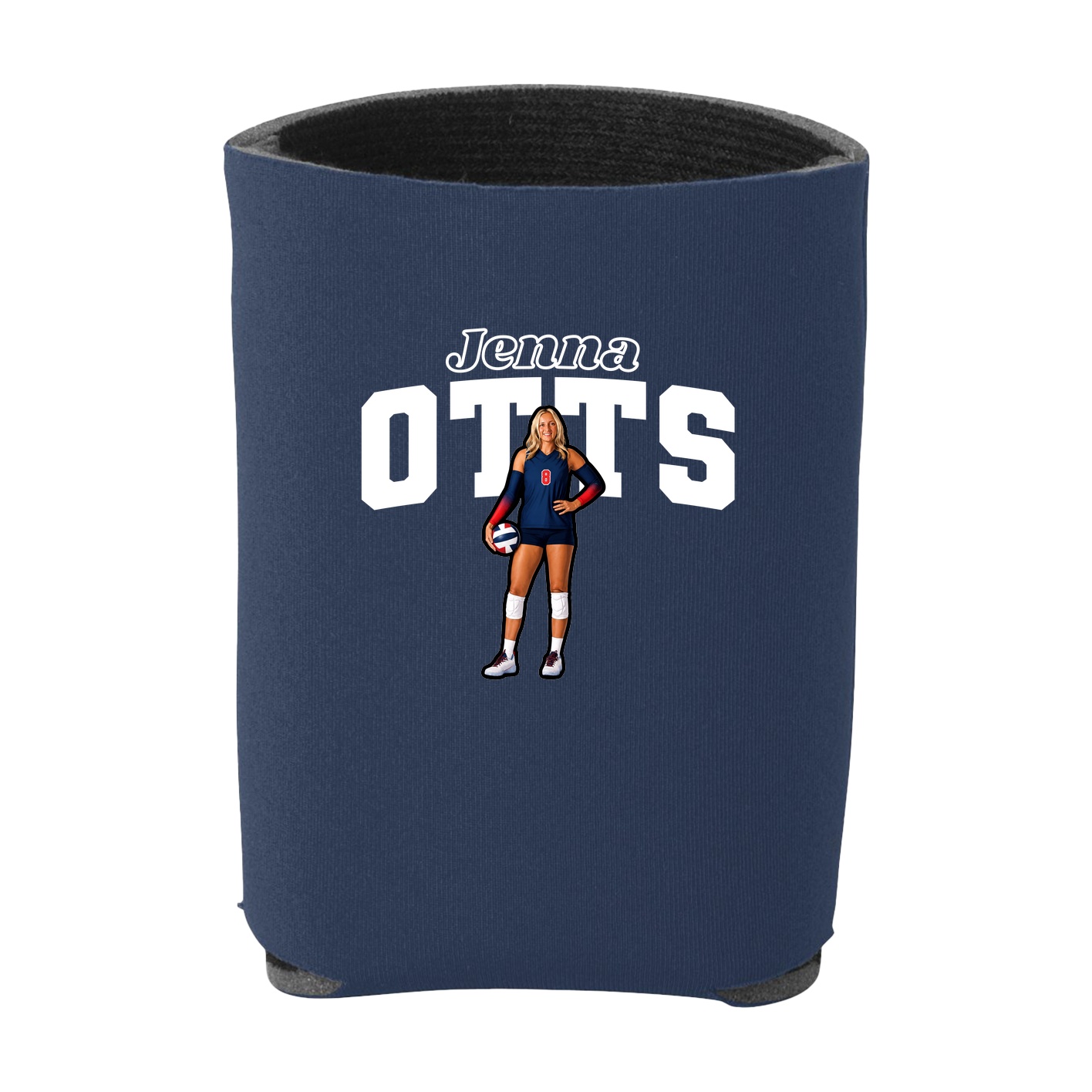 Can Holder — Name Arch in Navy