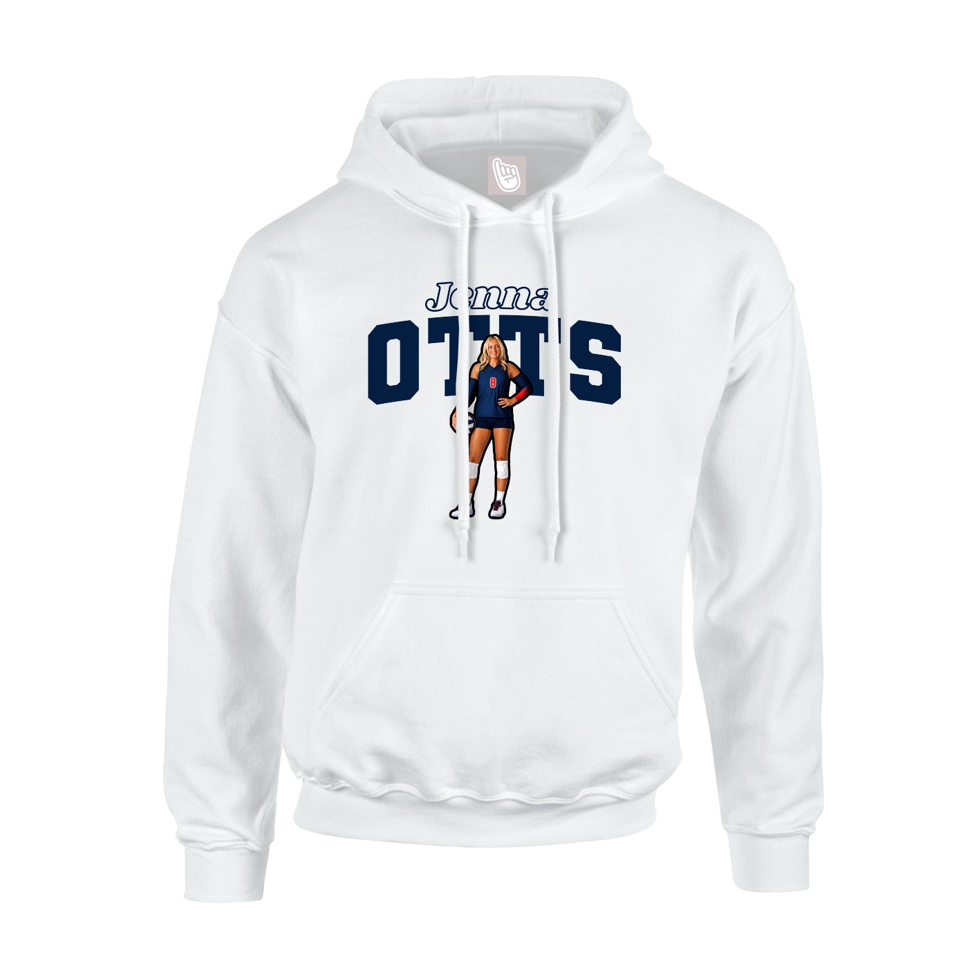 Hoodie — Name Arch in White