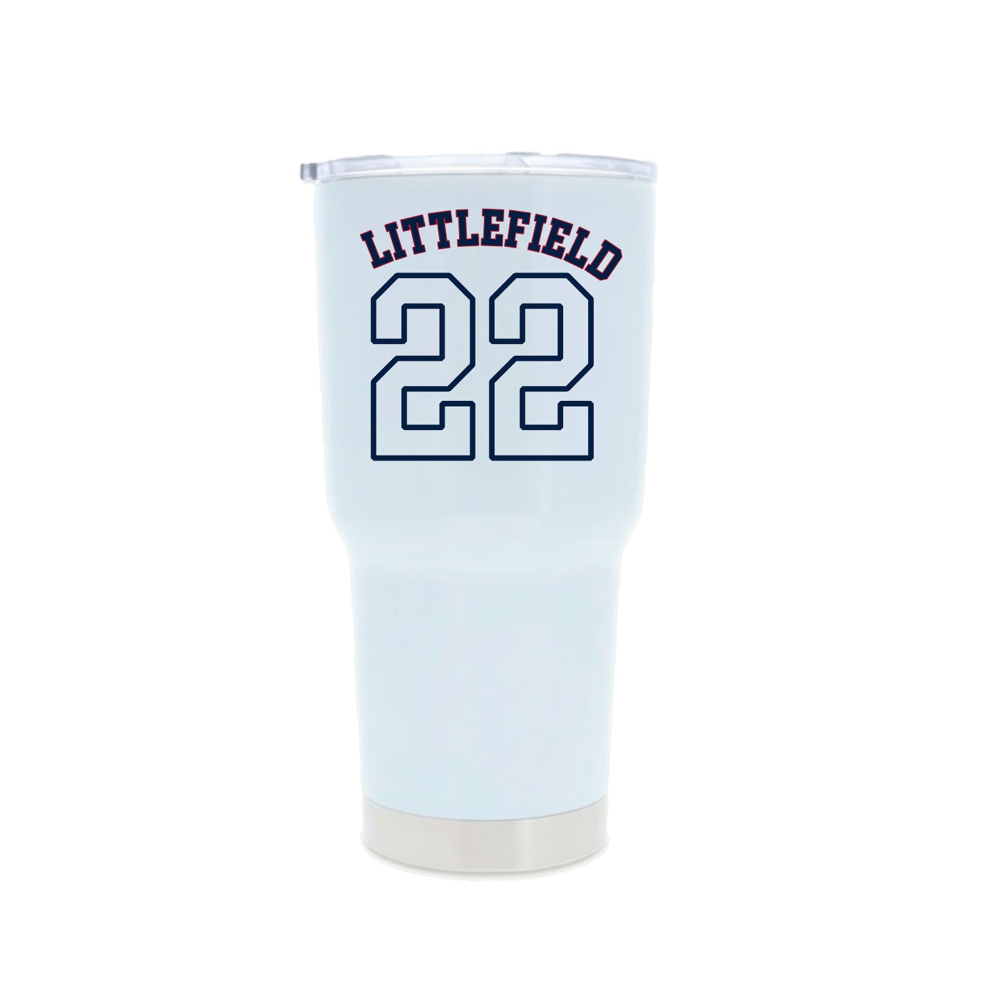30oz Stainless Steel Tumbler — Shirsey Arch in White