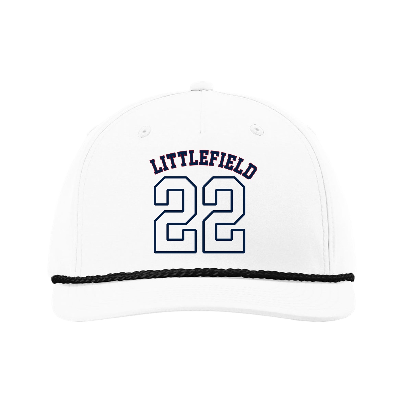 Five-Panel Classic Rope Cap — Shirsey Arch in White