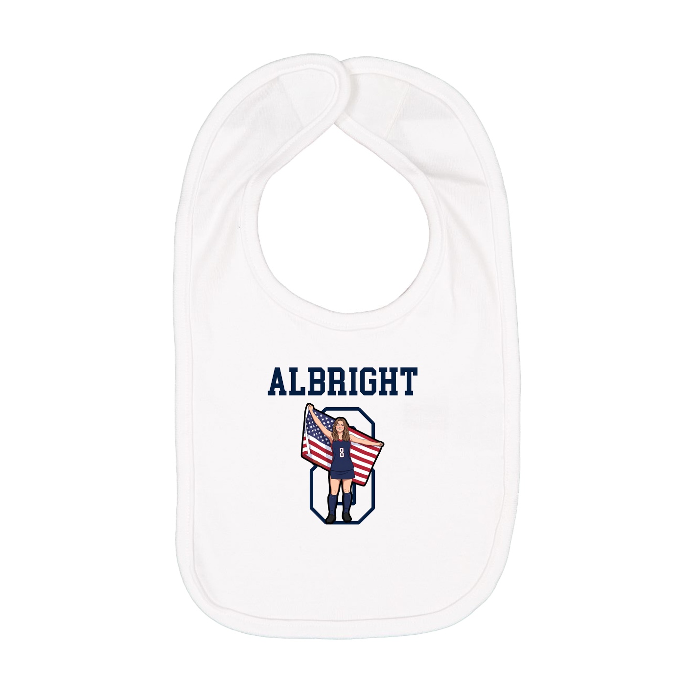 Infant Bib — Shirsey in White