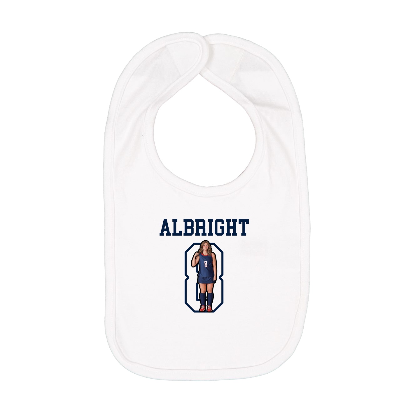 Infant Bib — Shirsey in White