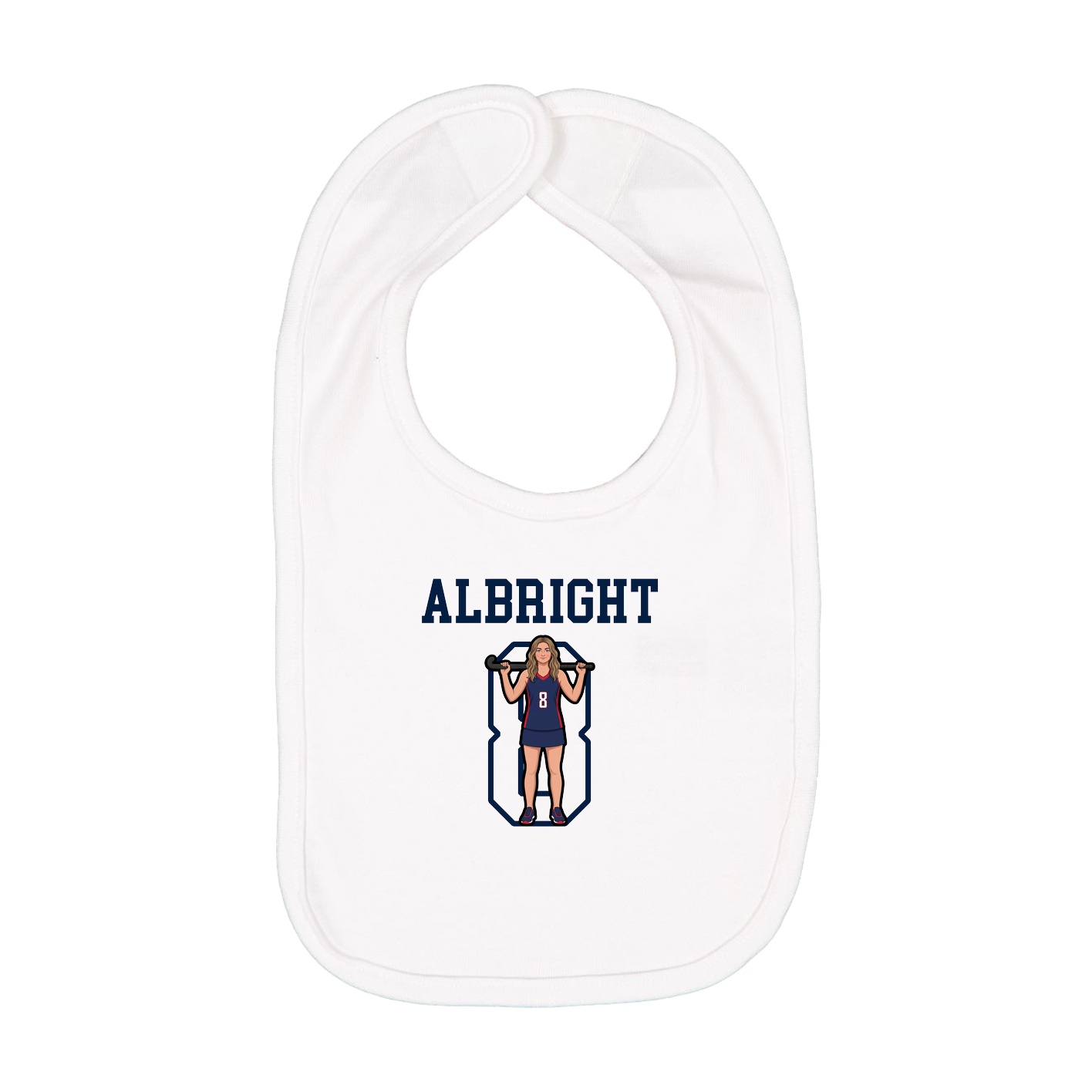 Infant Bib — Shirsey in White