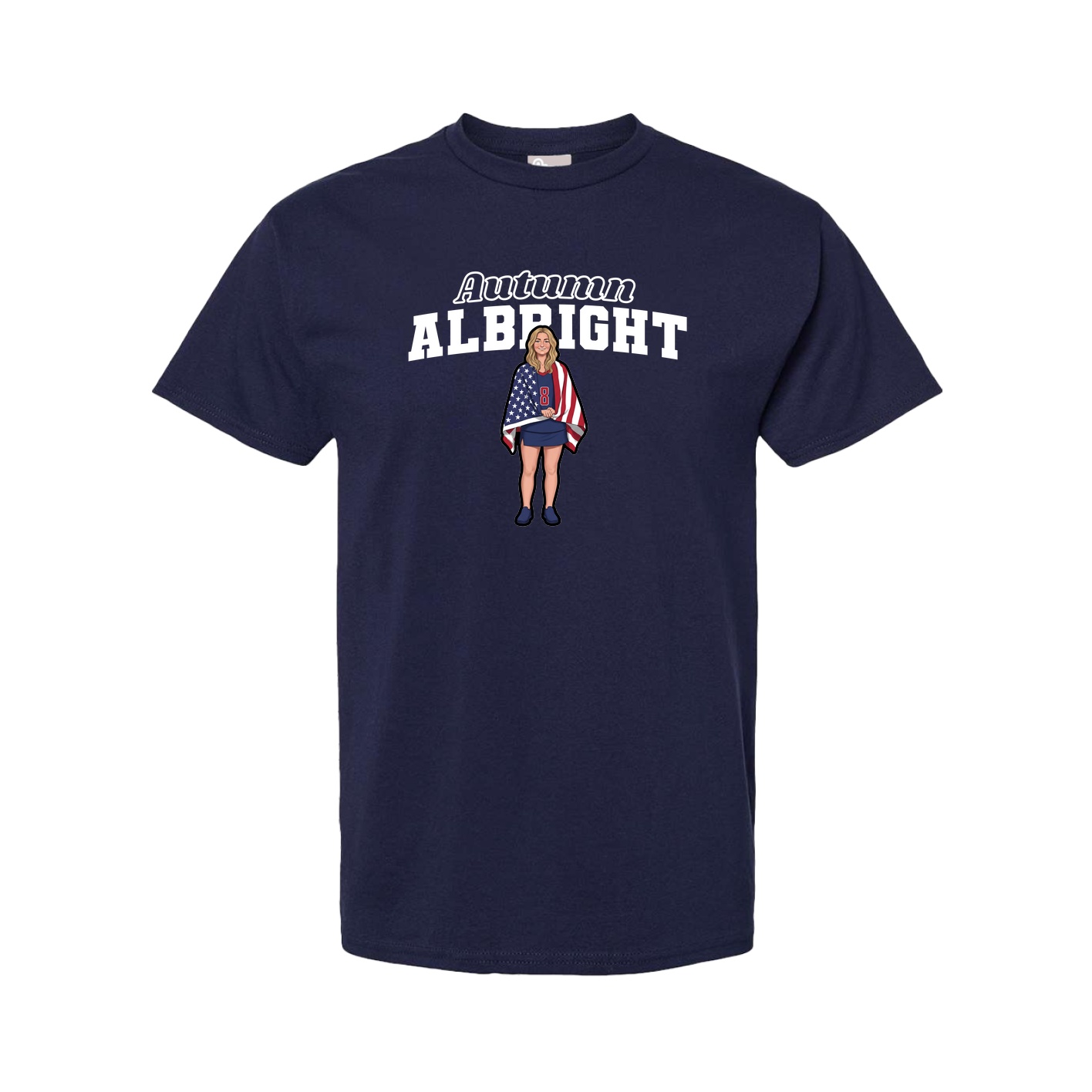 Youth Tee — Name Arch in Navy